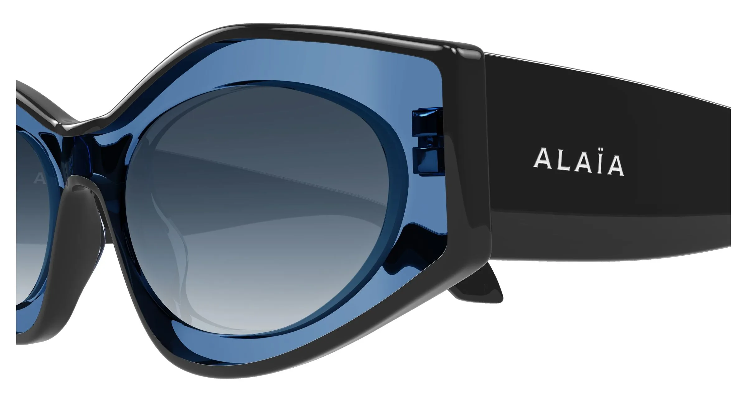 AZZEDINE ALAÏA AA0093S 003 Occhiali da sole Acetato Blu Blu Cat Eye - immagine 3