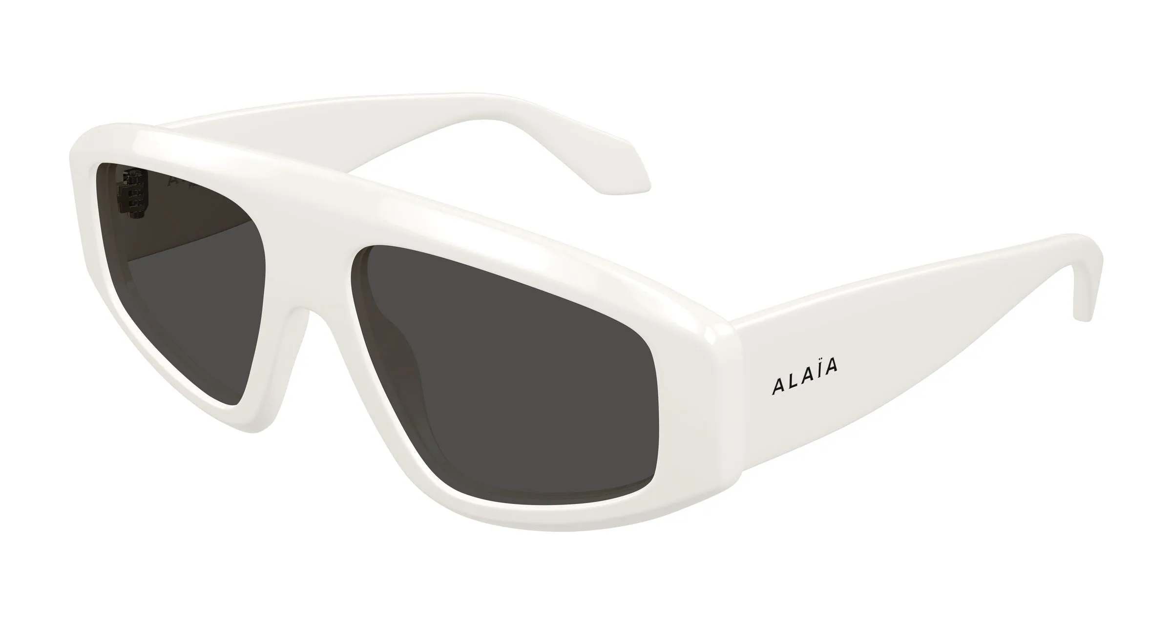 AZZEDINE ALAÏA AA0092S 003 Occhiali da sole Acetato Bianco Grigio Maschera - immagine 1