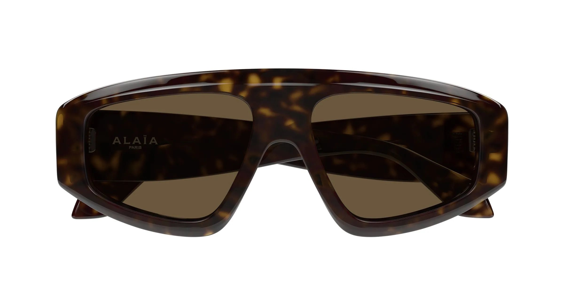 AZZEDINE ALAÏA AA0092S 002 Occhiali da sole Acetato Havana Marrone Maschera - immagine 2