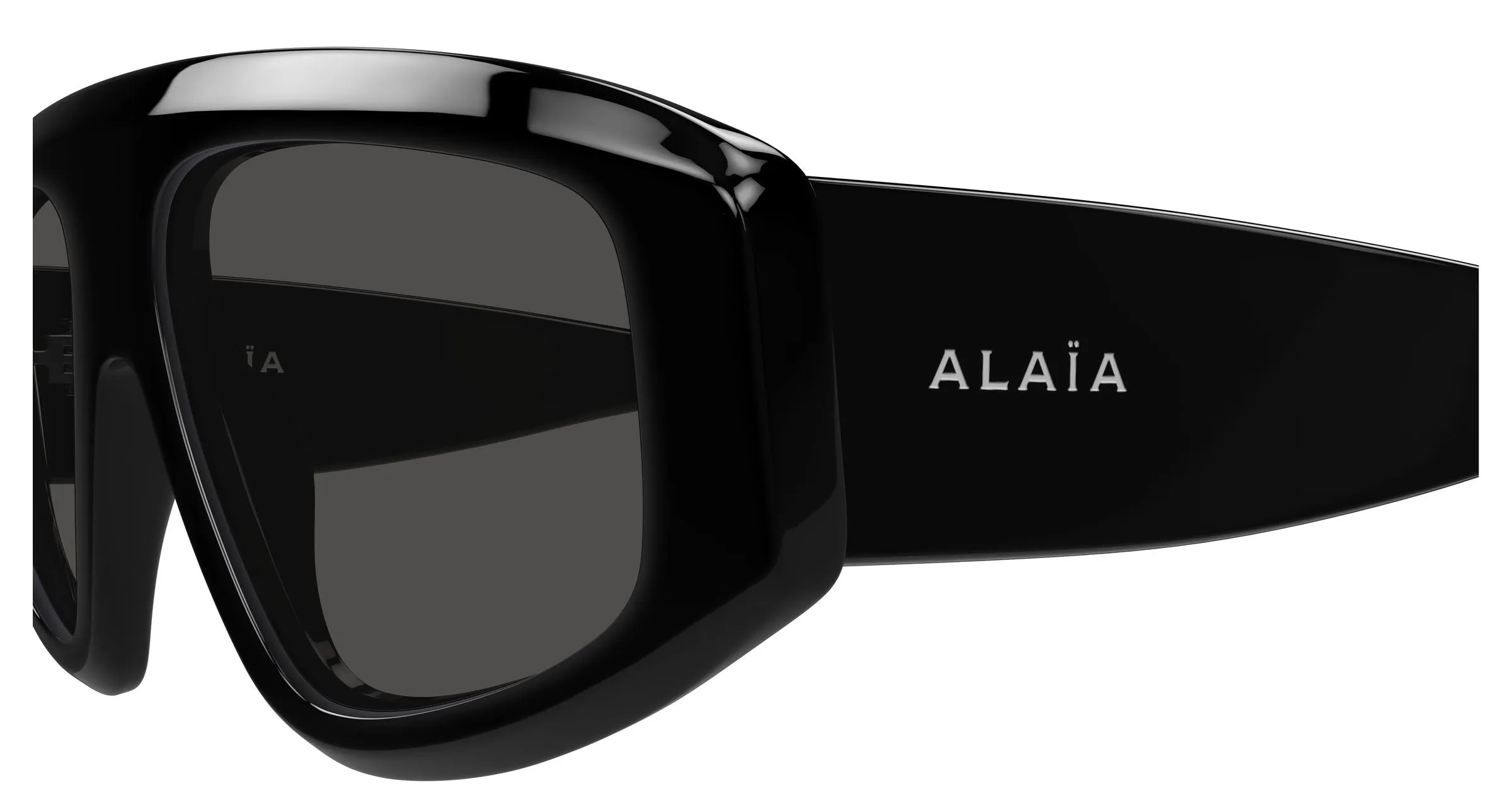 AZZEDINE ALAÏA AA0092S 001 Occhiali da sole Acetato Nero Grigio Maschera - immagine 3