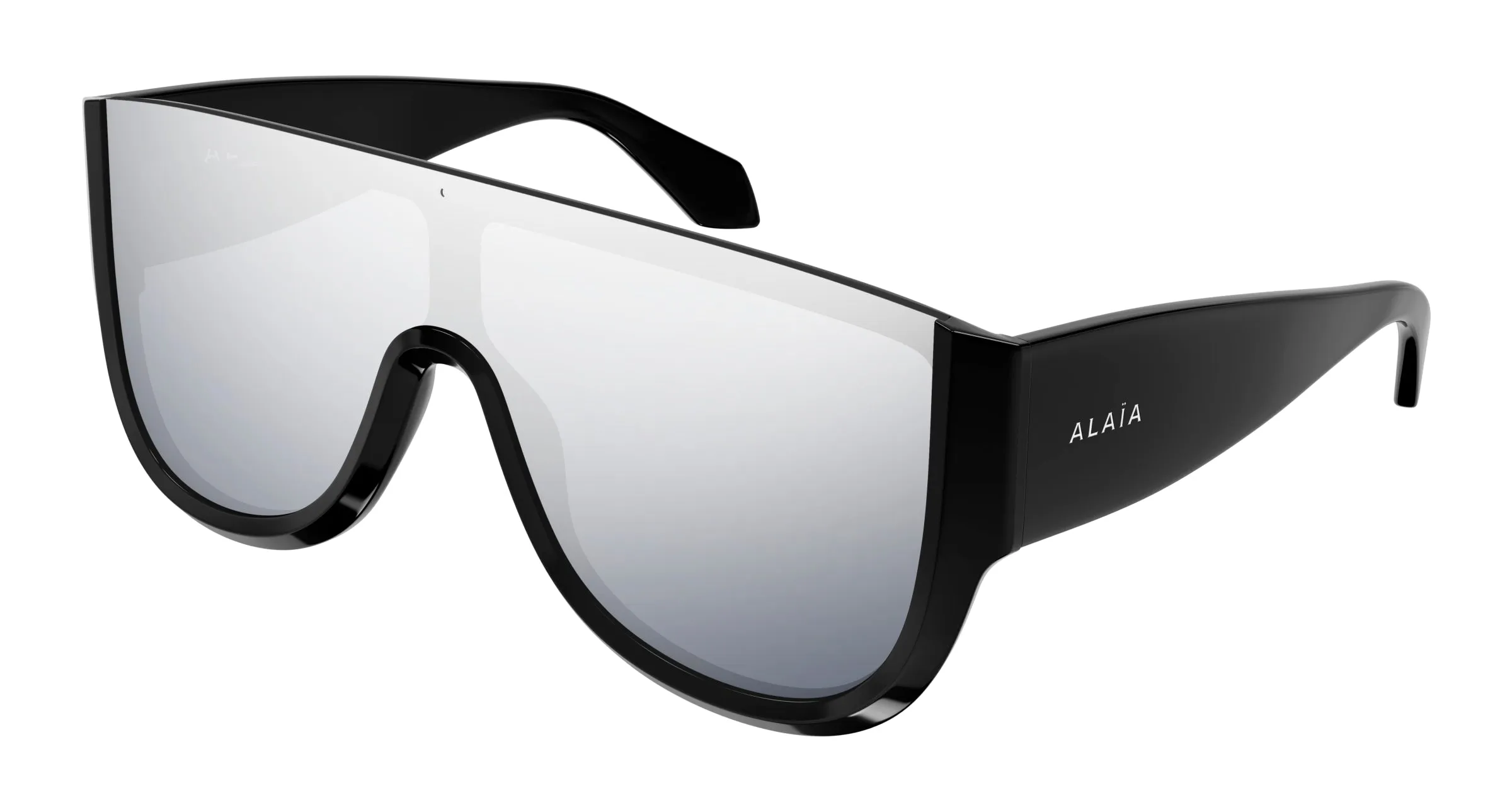 AZZEDINE ALAÏA AA0087S 003 Occhiali da sole Acetato Nero Argento Maschera - immagine 1