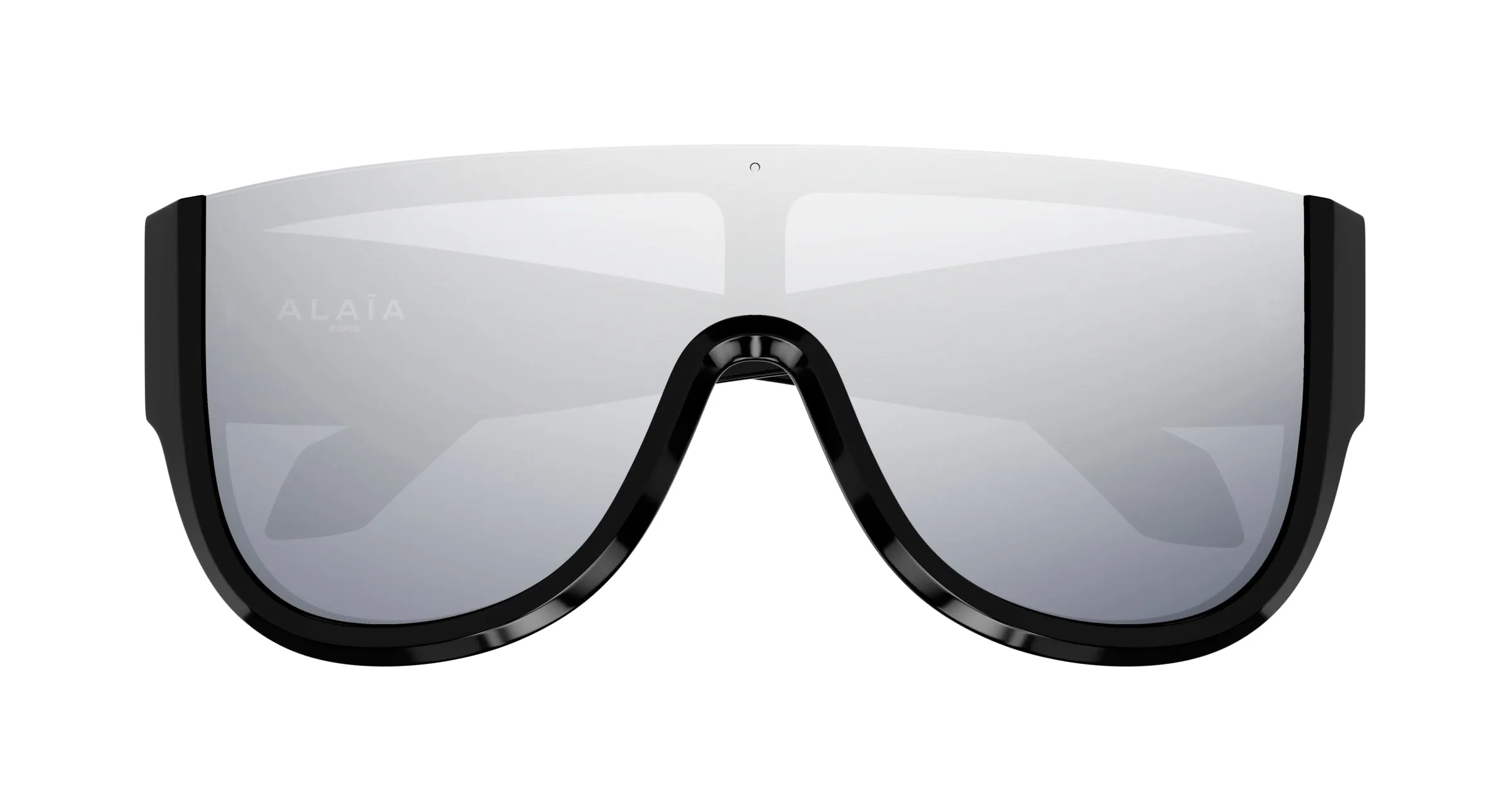AZZEDINE ALAÏA AA0087S 003 Occhiali da sole Acetato Nero Argento Maschera - immagine 2