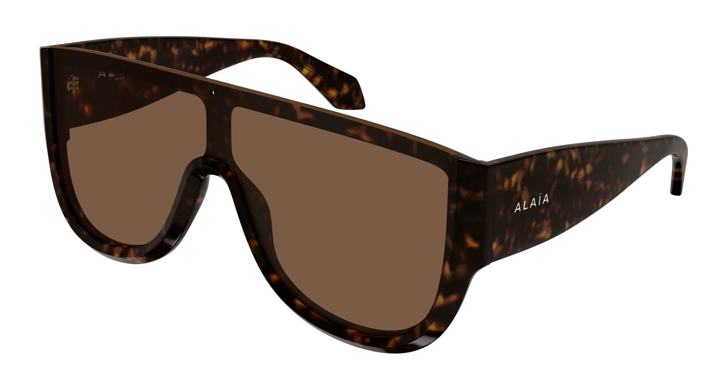 AZZEDINE ALAÏA AA0087S 002 Occhiali da sole Acetato Havana Marrone Maschera - immagine 1