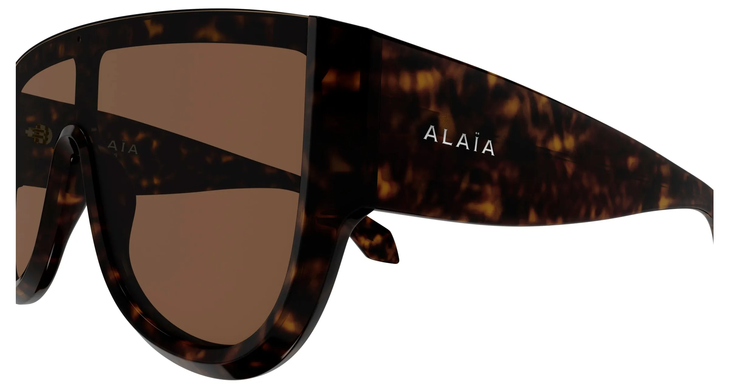 AZZEDINE ALAÏA AA0087S 002 Occhiali da sole Acetato Havana Marrone Maschera - immagine 3