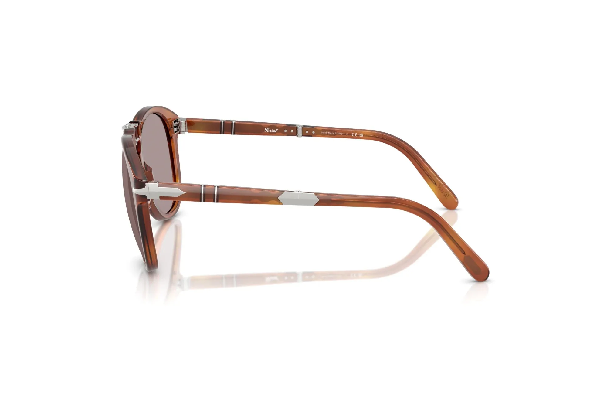 Persol PO0714SM 96/53 Occhiali da sole Acetato Havana Viola Pilot Normale - immagine 3