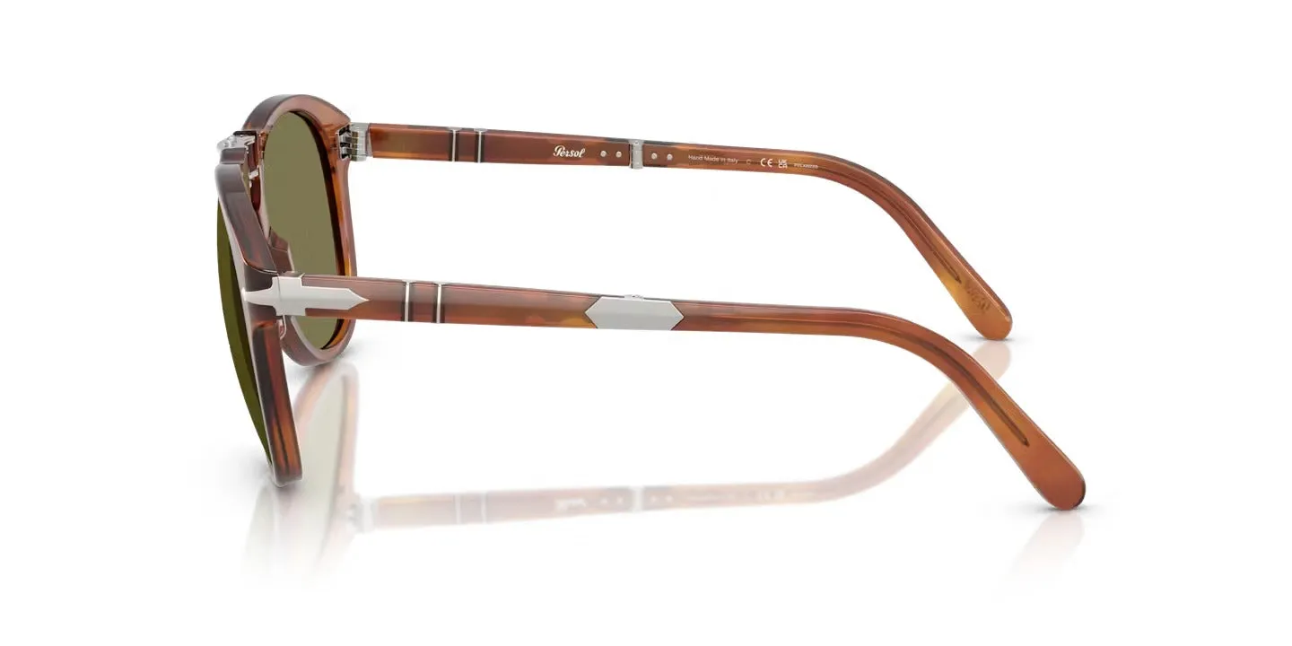 Persol PO0714SM 96/P1 Occhiali da sole Acetato Havana Verde Pilot Polarizzata - immagine 3