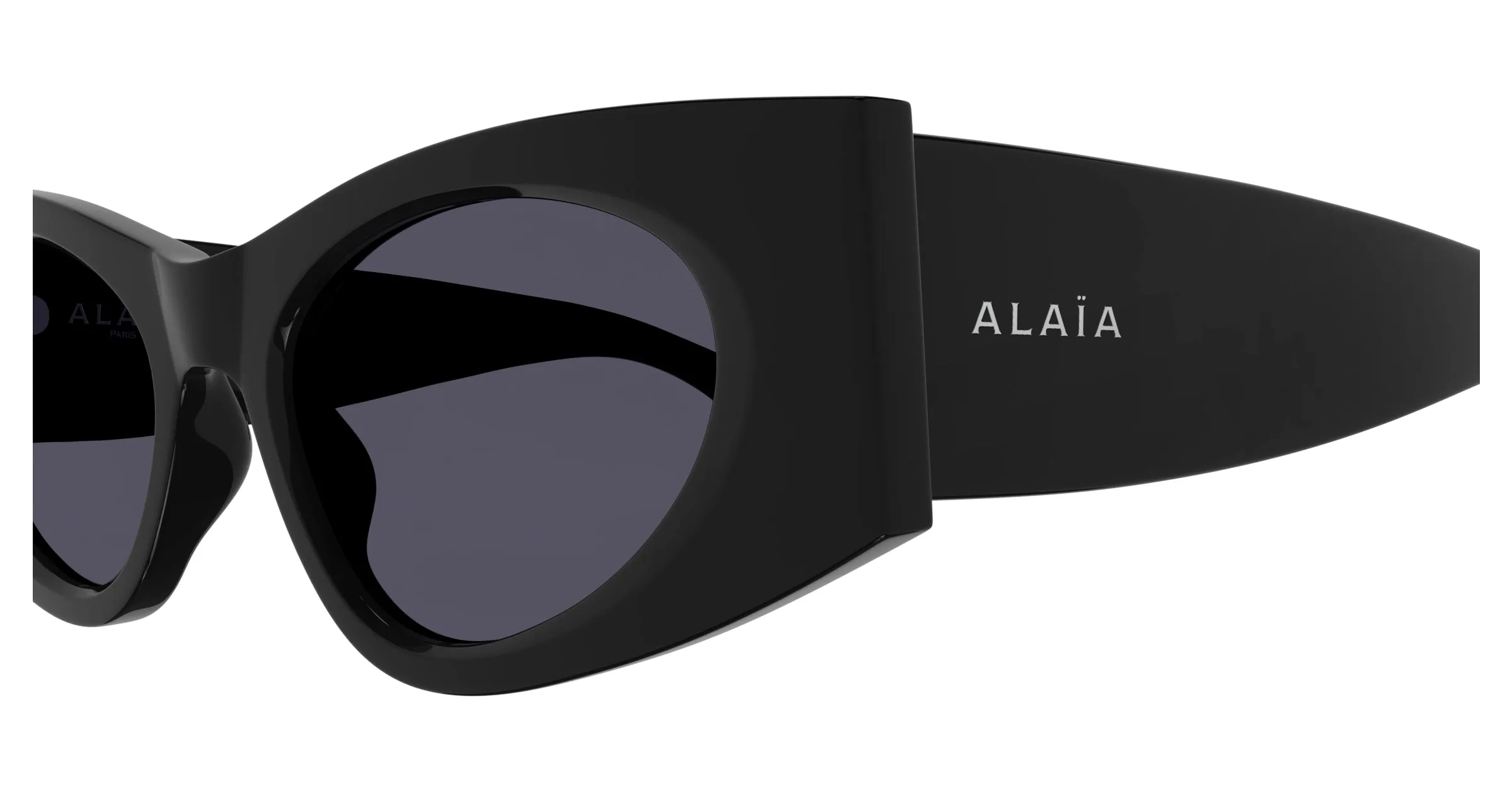 AZZEDINE ALAÏA AA0075S 001 Occhiali da sole Acetato Nero Fumo Cat Eye - immagine 3
