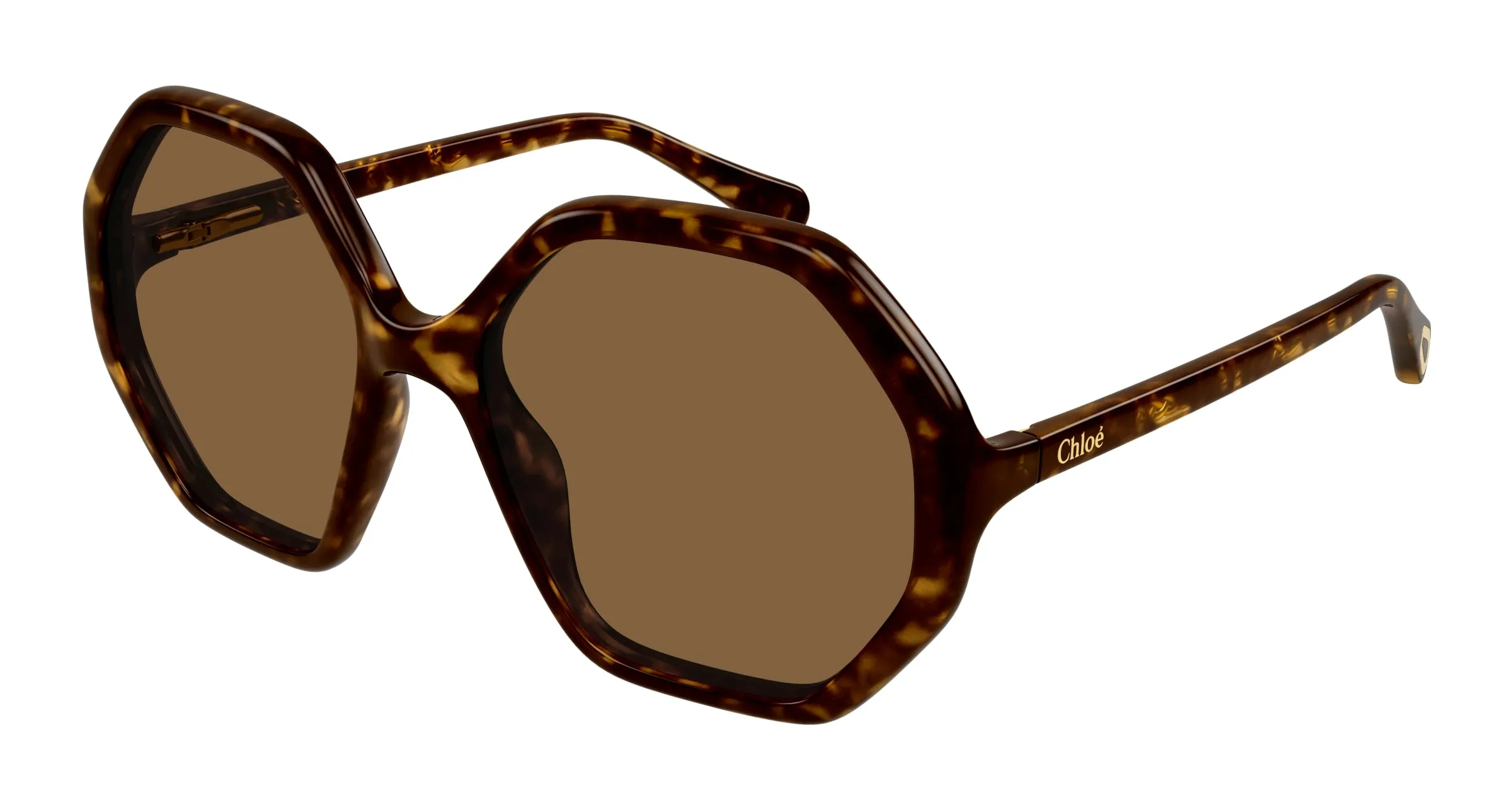 Chloé CC0004S 008 Occhiali da sole Acetato Havana Marrone Geometrica - immagine 1
