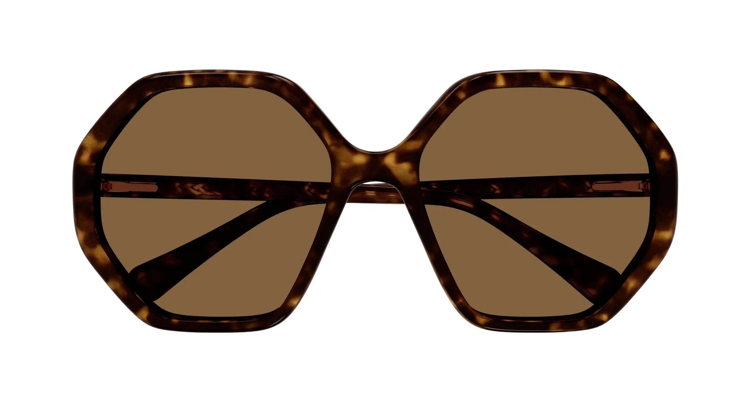 Chloé CC0004S 008 Occhiali da sole Acetato Havana Marrone Geometrica - immagine 2