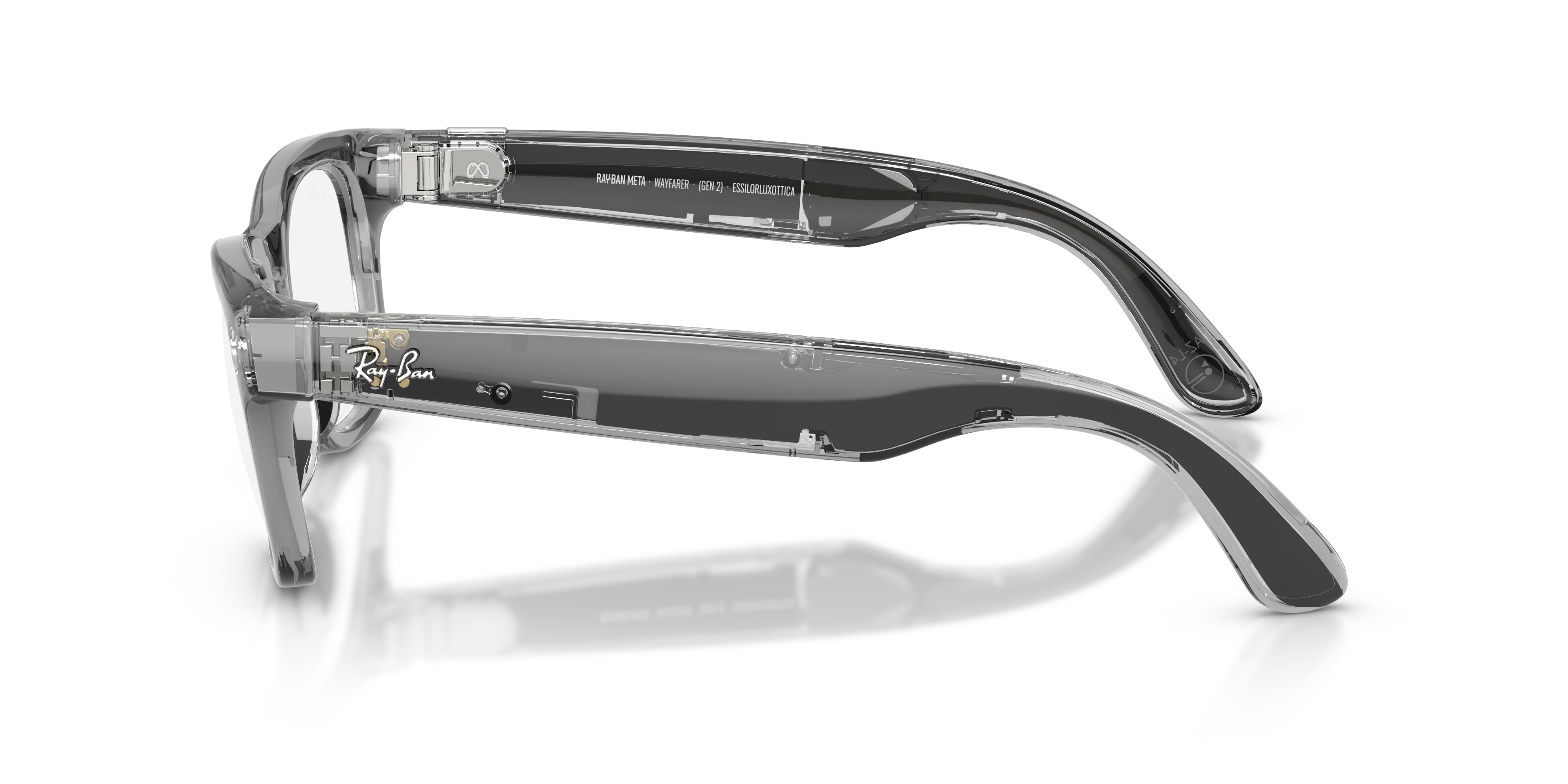 Ray - Ban RW4012 Ray-Ban Meta (Gen 2) Wayfarer 6840MF Smart glasses Iniettato Grigio Fotocromatico Zaffiro Squadrata Fotocromatiche - immagine 4