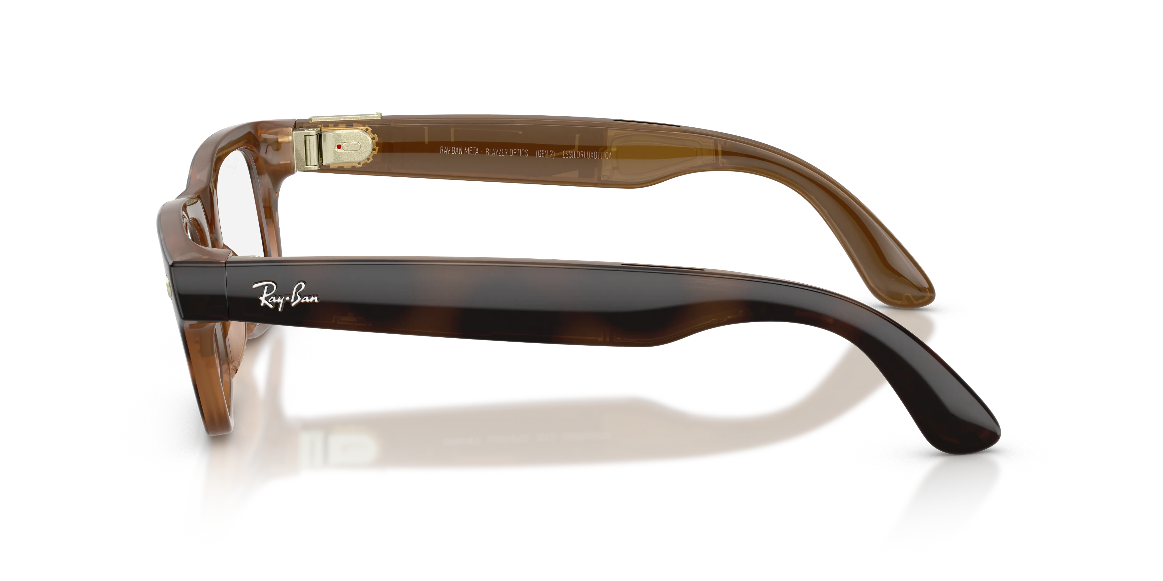 Ray - Ban RW7001 Ray-Ban Meta (Gen 2) Blayzer Optics 8528 Smart glasses Iniettato Tartaruga Trasparente Squadrata Normale - immagine 4