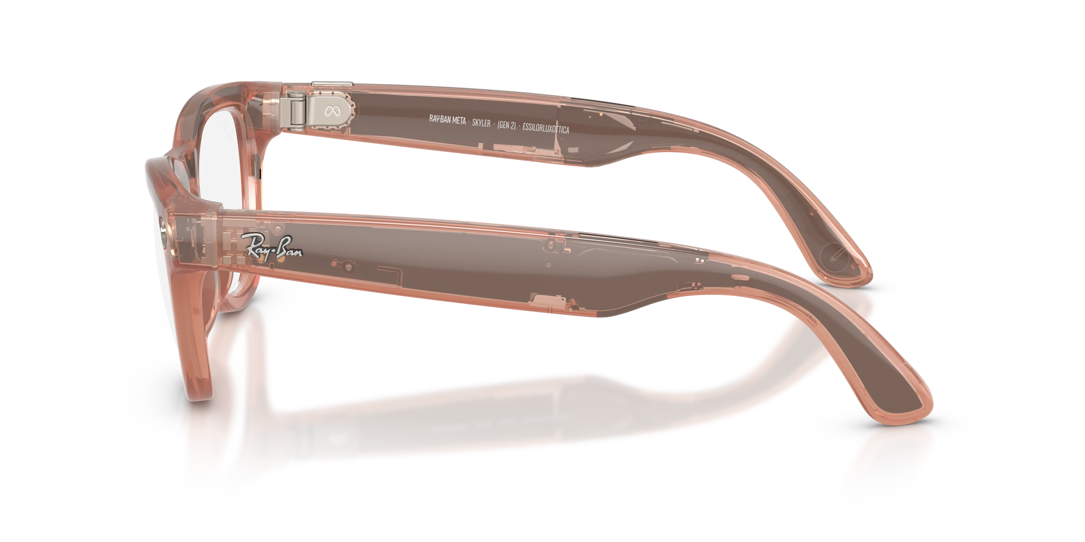 Ray - Ban RW4014 Ray-Ban Meta (Gen 2) Skyler 6778M4 Smart glasses Iniettato Rosa Marrone Cat Eye Fotocromatiche - immagine 4