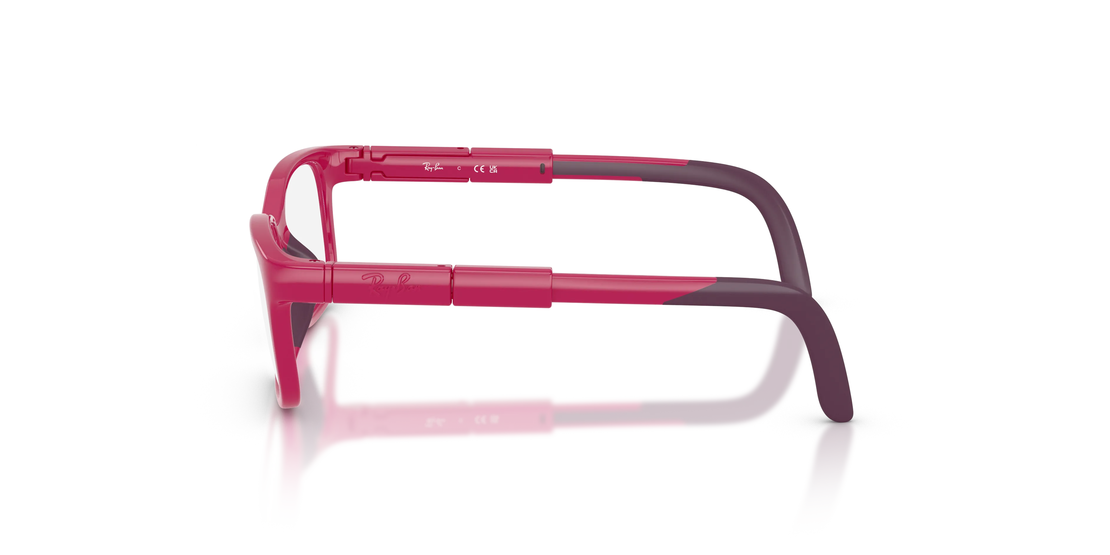 Ray - Ban RYA1980 7531 Montature da vista Iniettato Viola Trasparente Pantos Normale - immagine 4