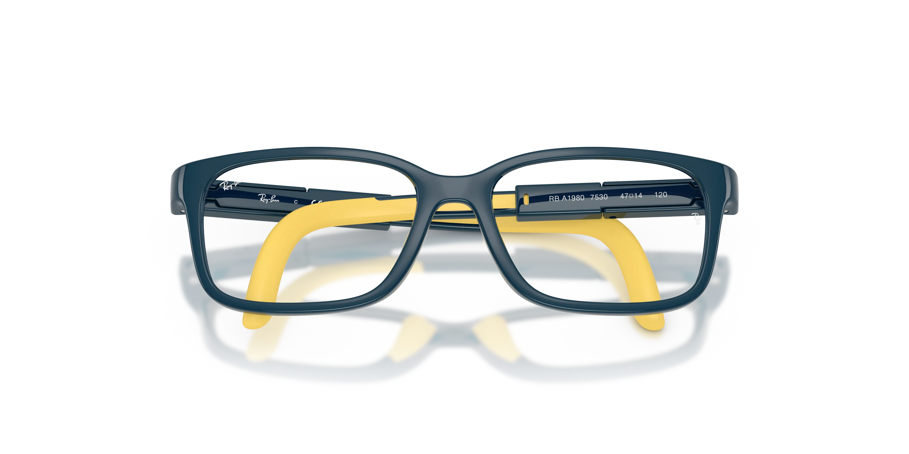 Ray - Ban RYA1980 7530 Montature da vista Iniettato Blu Trasparente Pantos Normale - immagine 2
