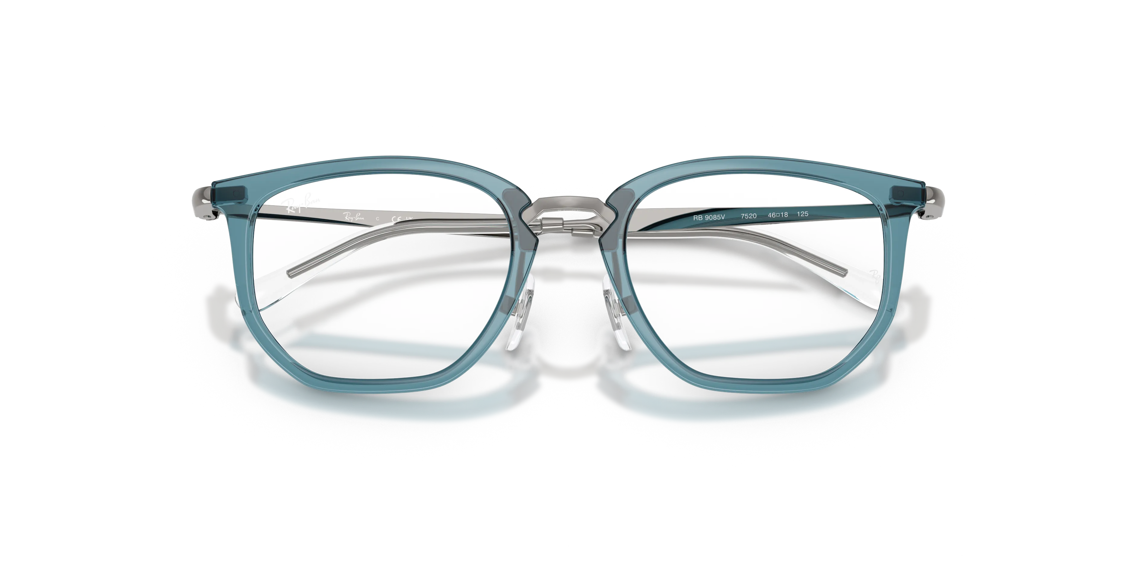Ray - Ban RY9085V 7521 Montature da vista Nylon Blu Trasparente Geometrica Normale - immagine 2