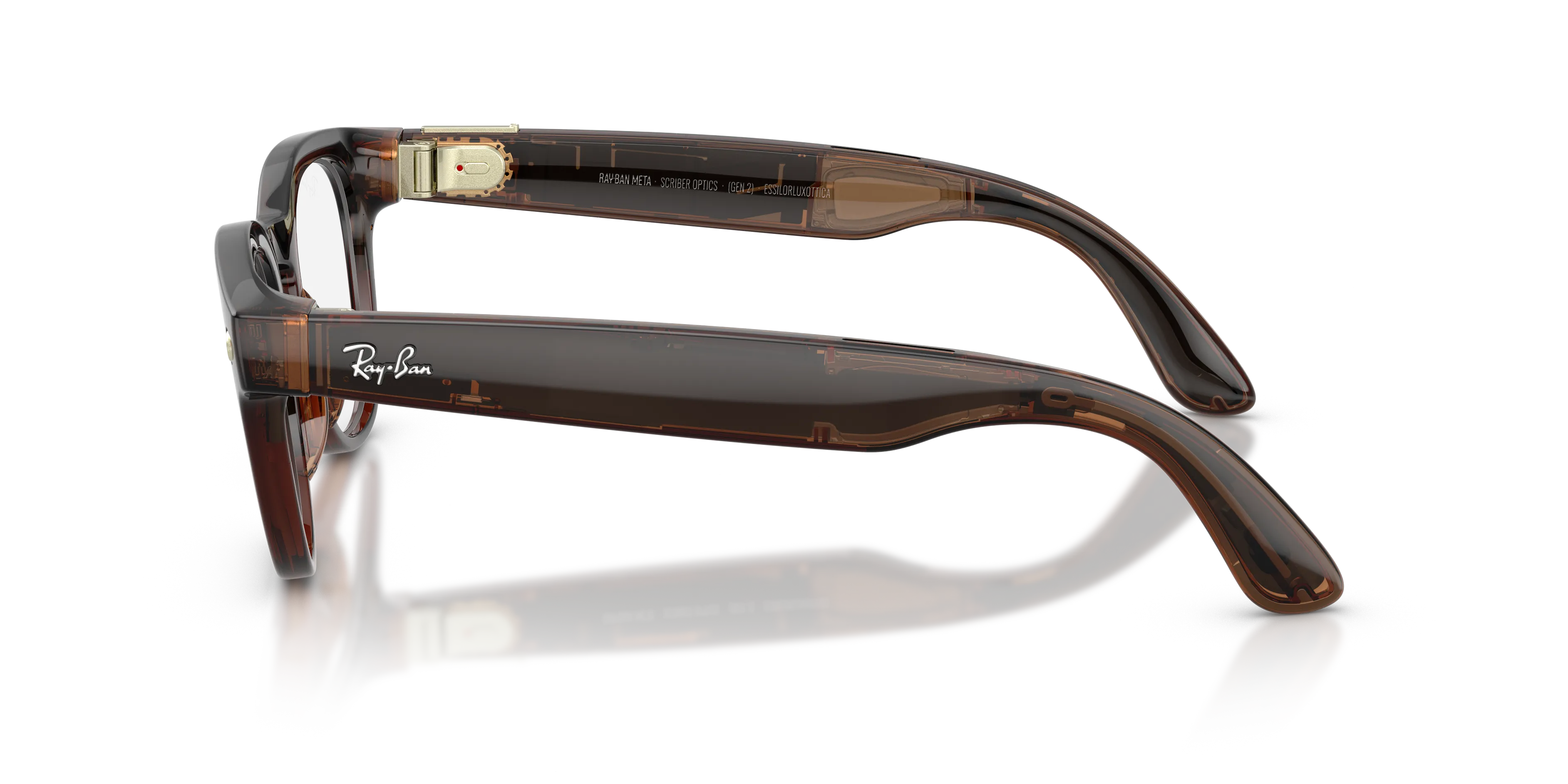 Ray - Ban RW7002 Ray-Ban Meta (Gen 2) Scriber Optics 8532 Smart glasses Iniettato Marrone Trasparente Pantos Normale - immagine 4