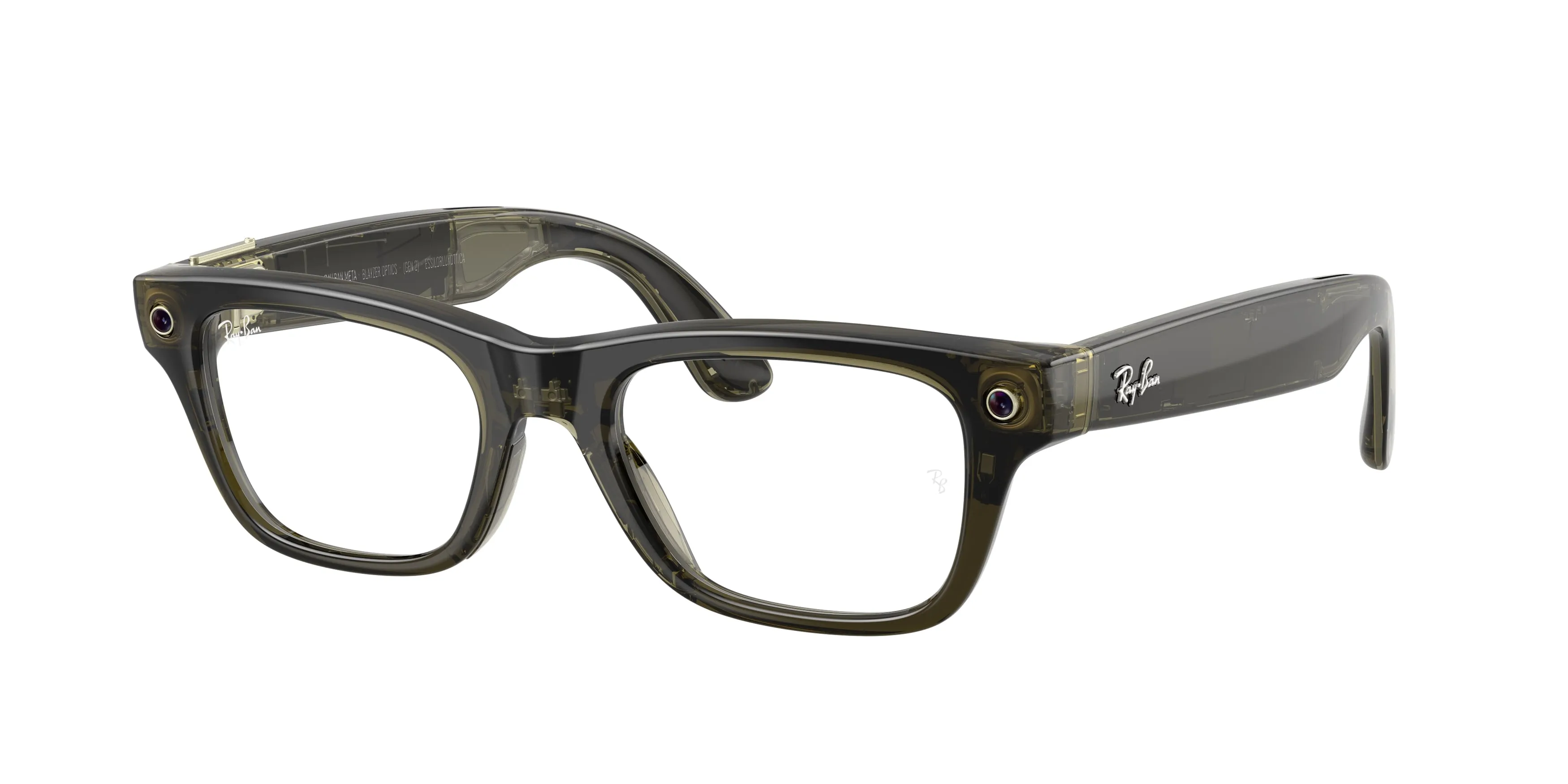 Ray - Ban RW7001 Ray-Ban Meta (Gen 2) Blayzer Optics 8530 Smart glasses Iniettato Verde Trasparente Squadrata Normale - immagine 1
