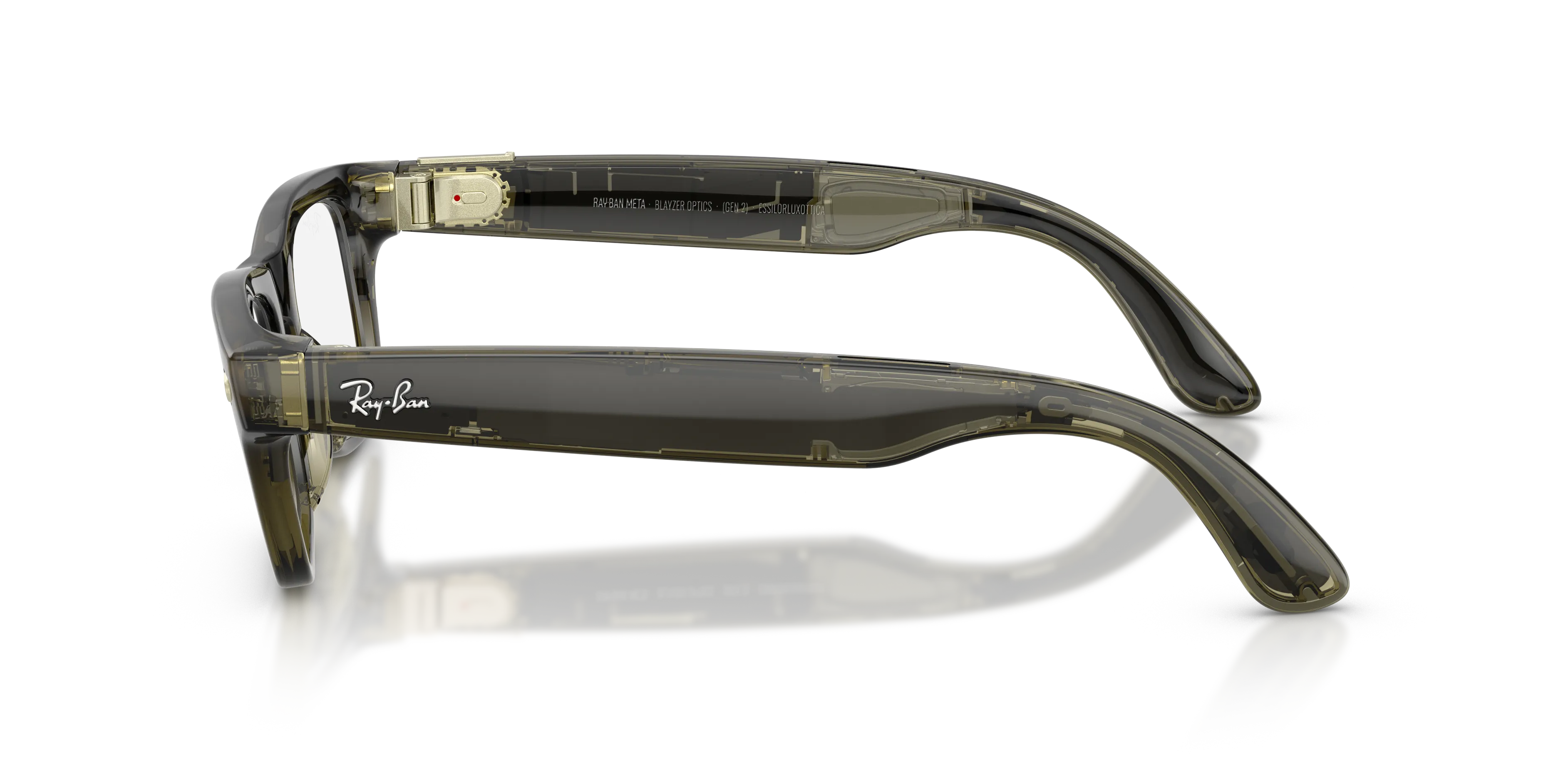 Ray - Ban RW7001 Ray-Ban Meta (Gen 2) Blayzer Optics 8530 Smart glasses Iniettato Verde Trasparente Squadrata Normale - immagine 4