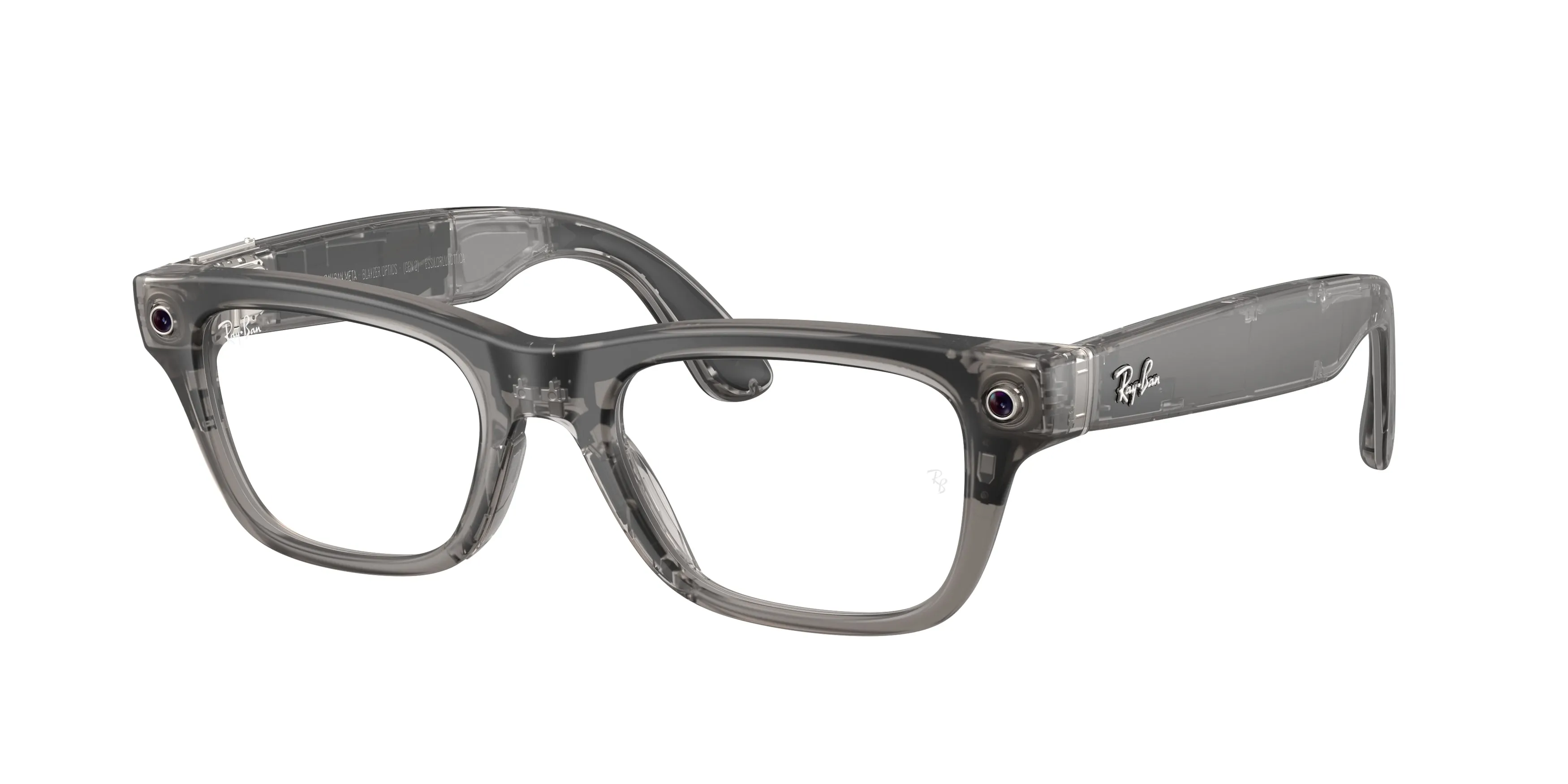 Ray - Ban RW7001 Ray-Ban Meta (Gen 2) Blayzer Optics 8529 Smart glasses Iniettato Grigio Trasparente Squadrata Normale - immagine 1