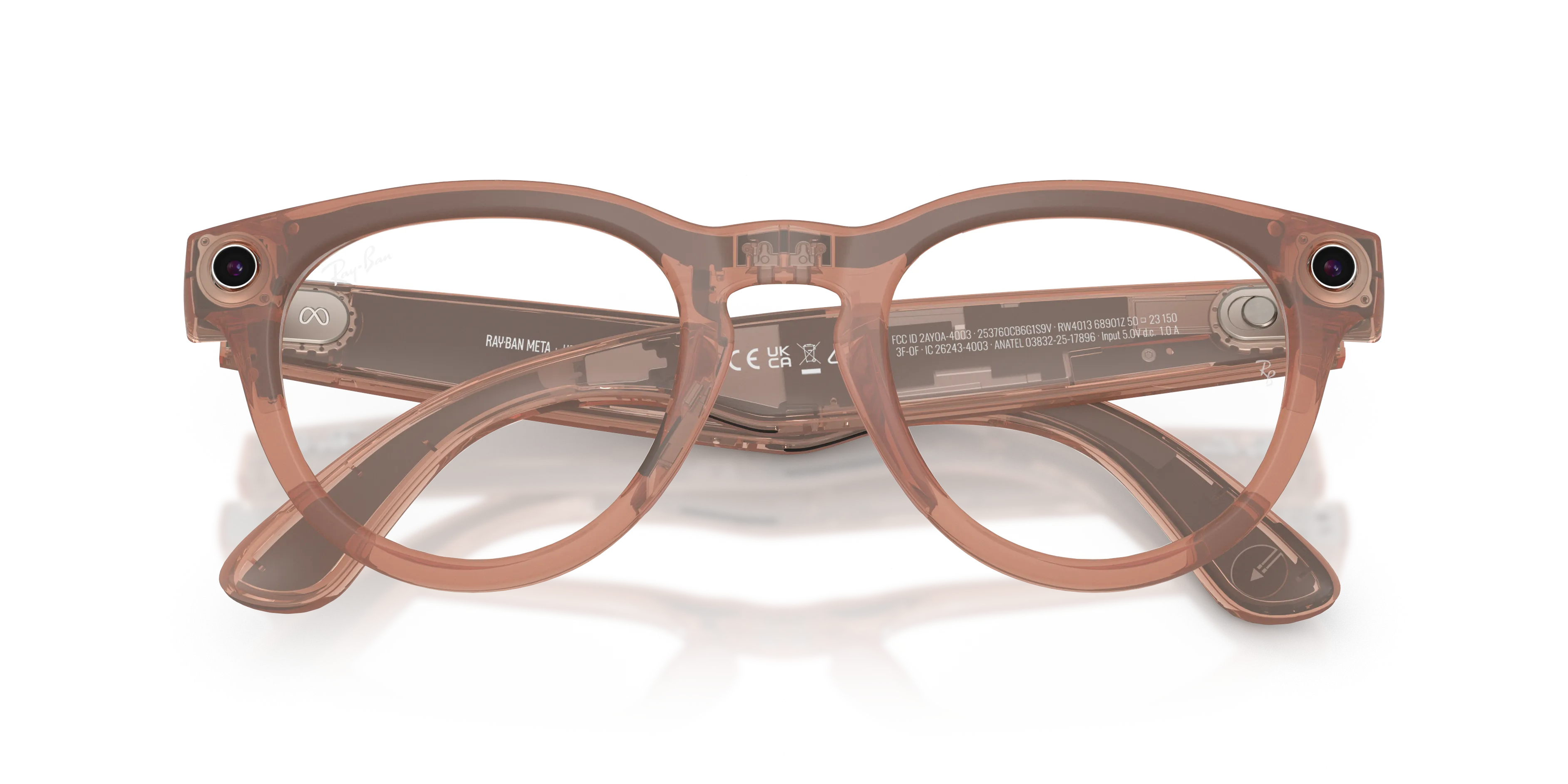 Ray - Ban RW4013 Ray-Ban Meta (Gen 2) Headliner 68901Z Smart glasses Iniettato Rosa Grigio Pantos Fotocromatiche - immagine 2