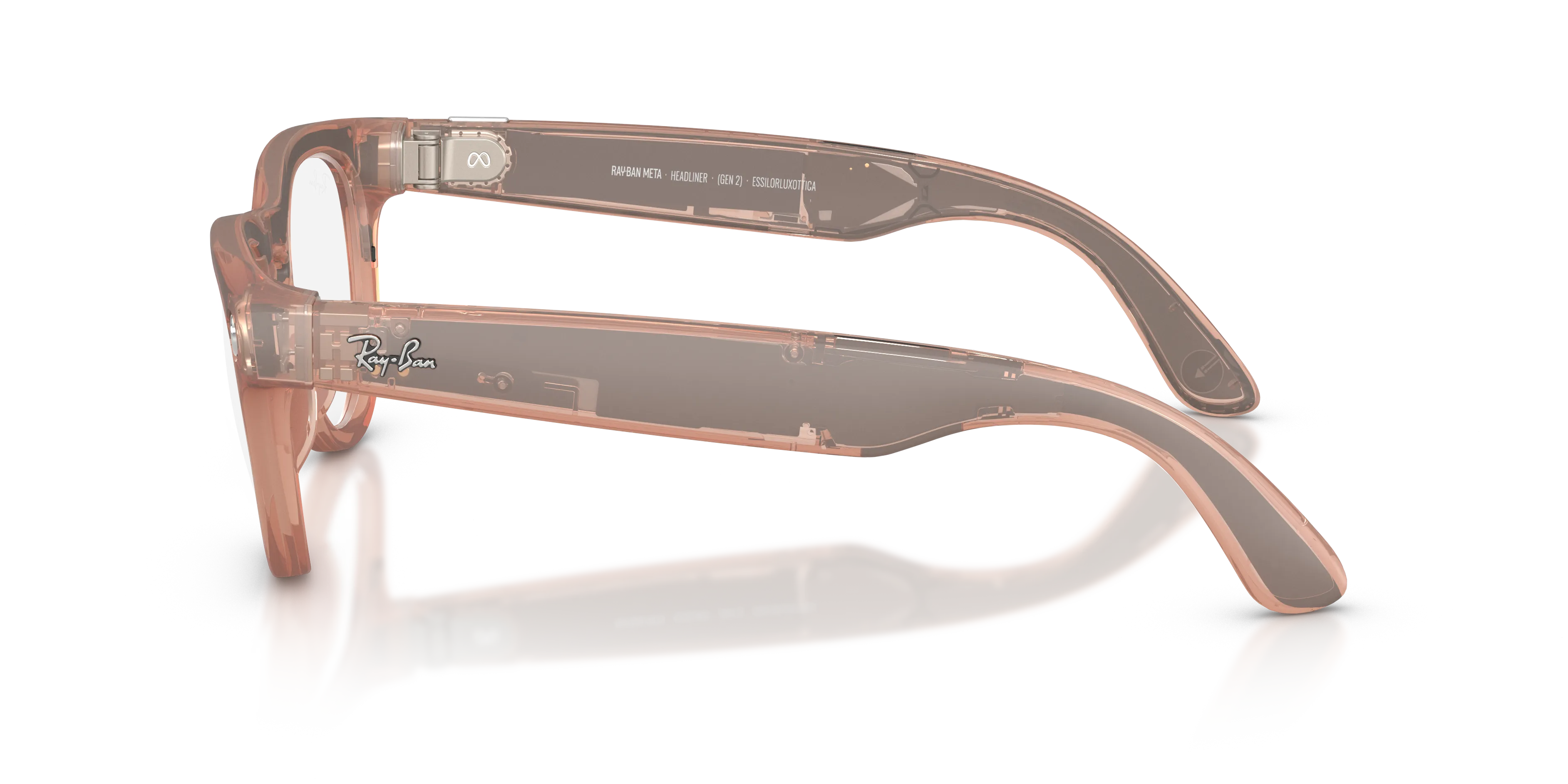 Ray - Ban RW4013 Ray-Ban Meta (Gen 2) Headliner 68901Z Smart glasses Iniettato Rosa Grigio Pantos Fotocromatiche - immagine 4