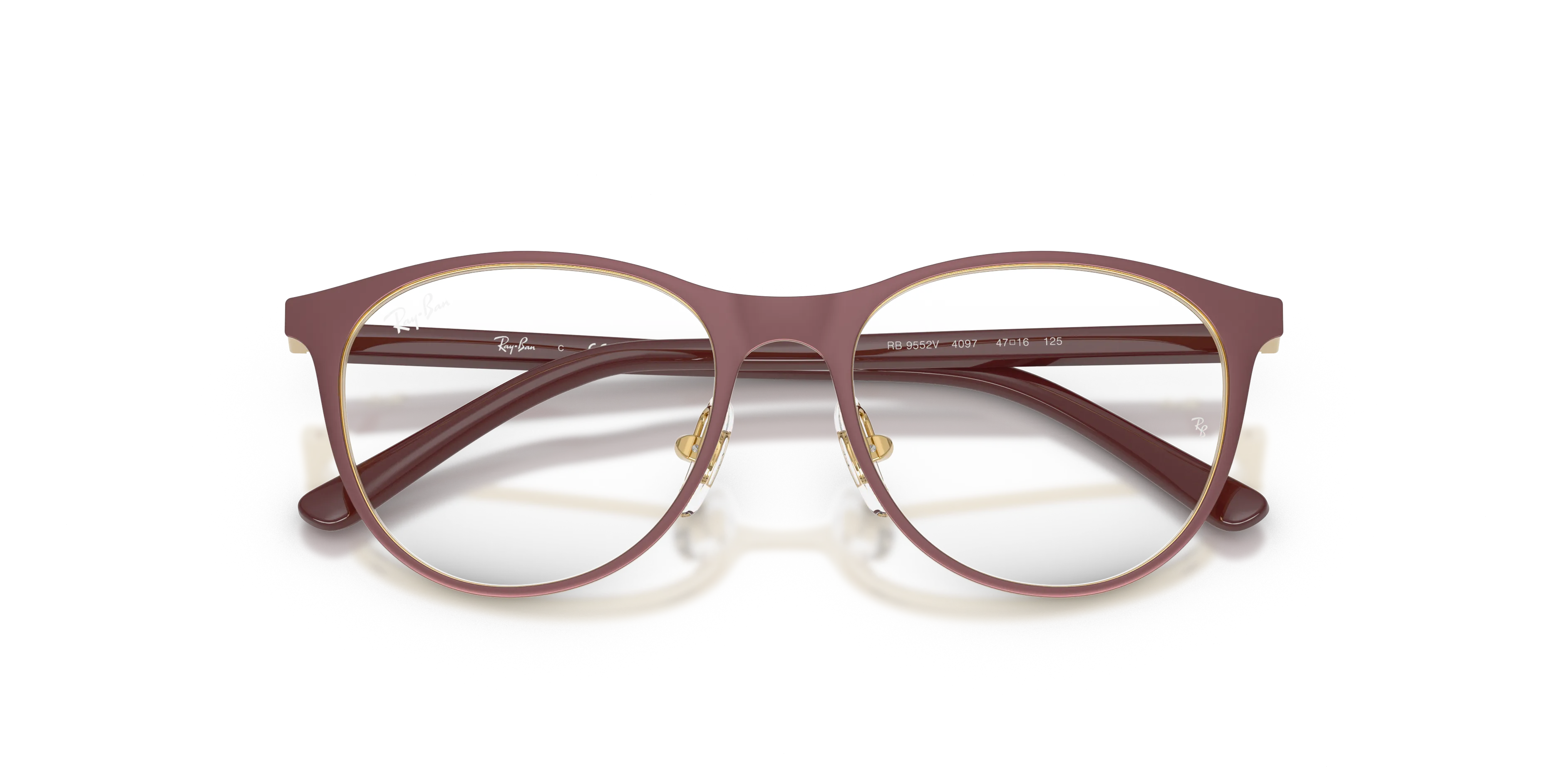 Ray - Ban RY9552V 4097 Montature da vista Metallo Viola Trasparente Pantos Normale - immagine 2