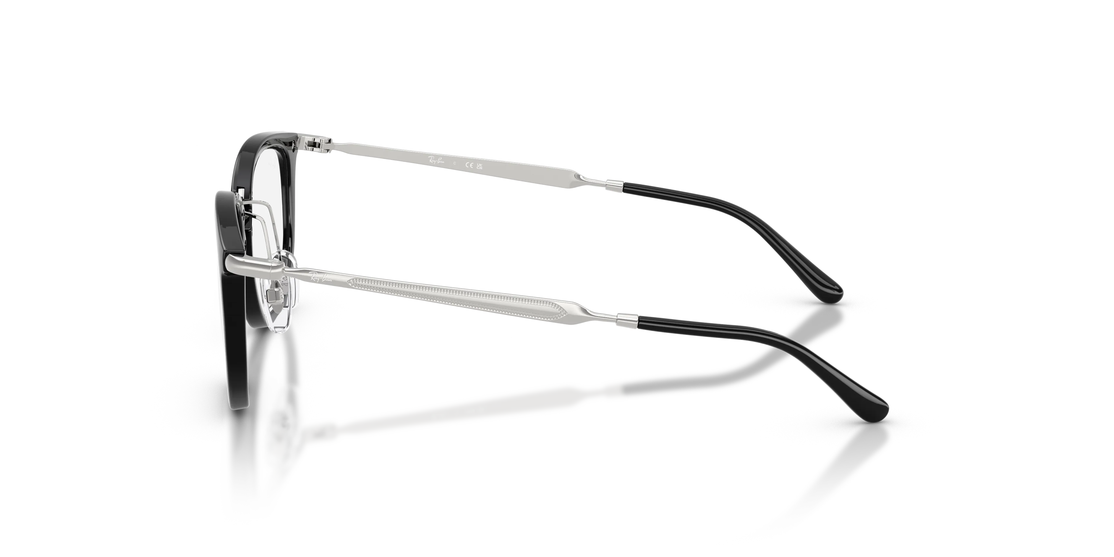 Ray - Ban RY9085V 3542 Montature da vista Nylon Nero Trasparente Geometrica Normale - immagine 4
