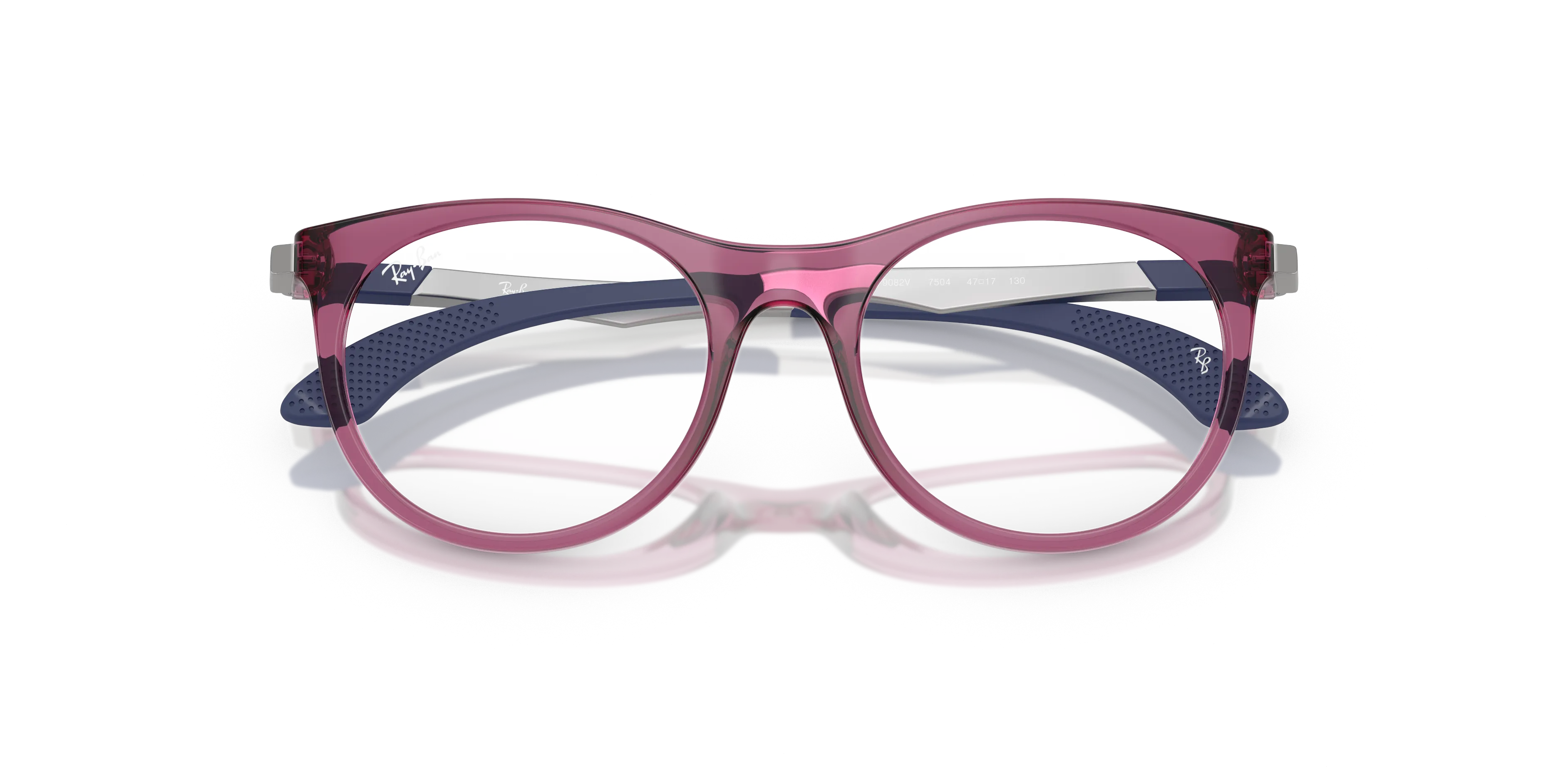 Ray - Ban RY9082V 7504 Montature da vista Nylon Viola Trasparente Pantos Normale - immagine 2