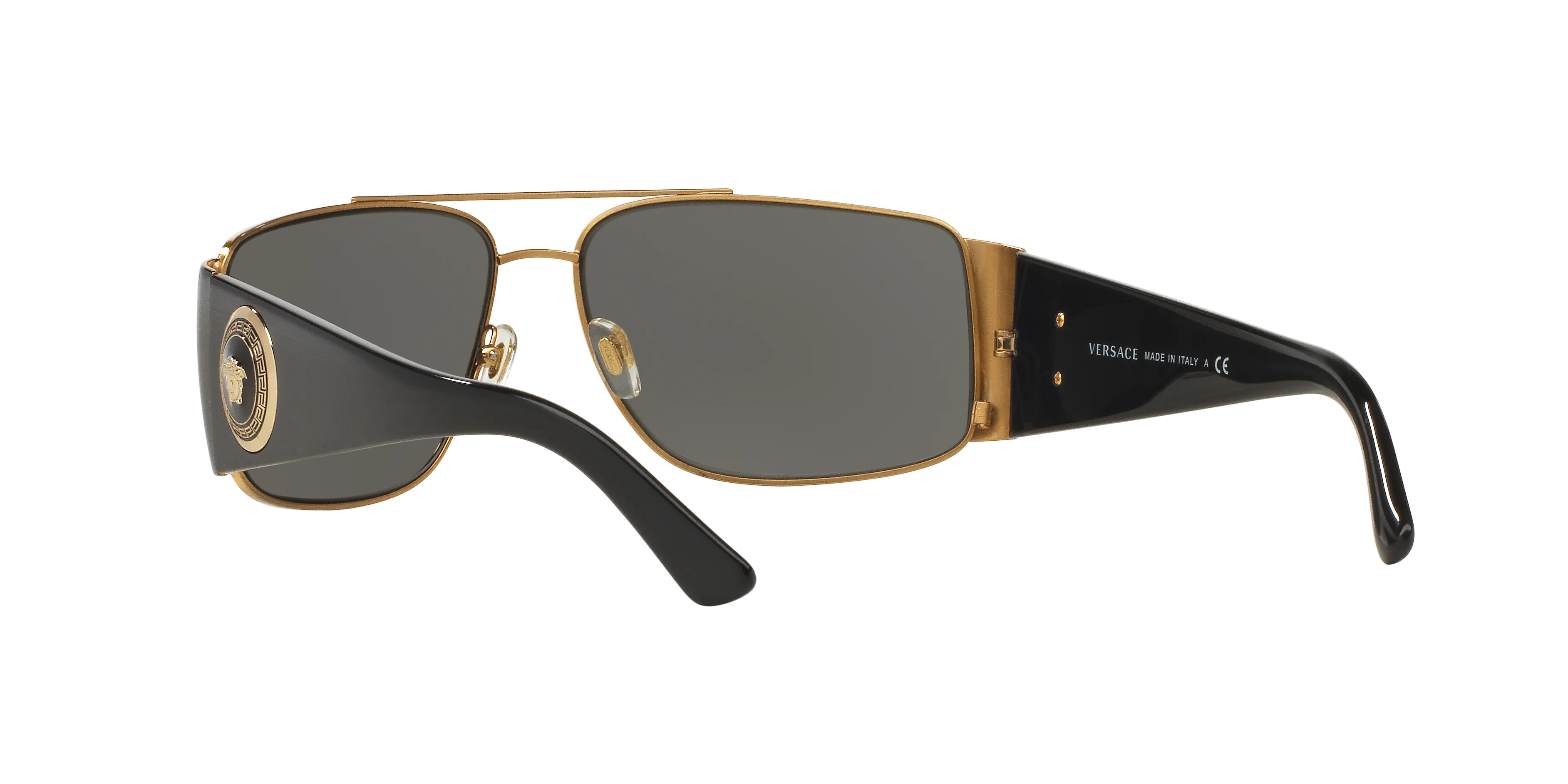 Versace VE2163 100287 Occhiali da sole Metallo Oro Grigio Squadrata Normale - immagine 4
