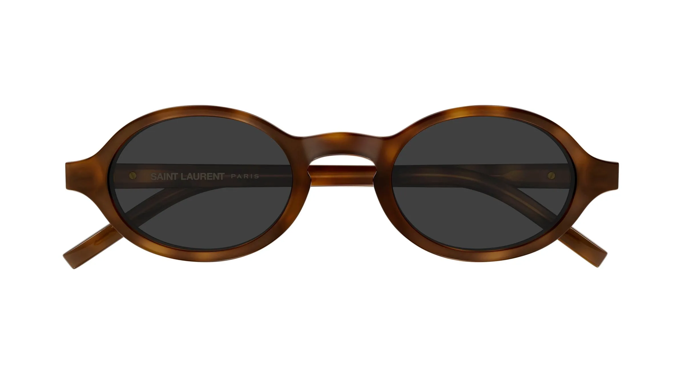 SAINT LAURENT SL M161/K 003 Occhiali da sole Acetato Havana Grigio Rotonda - immagine 2
