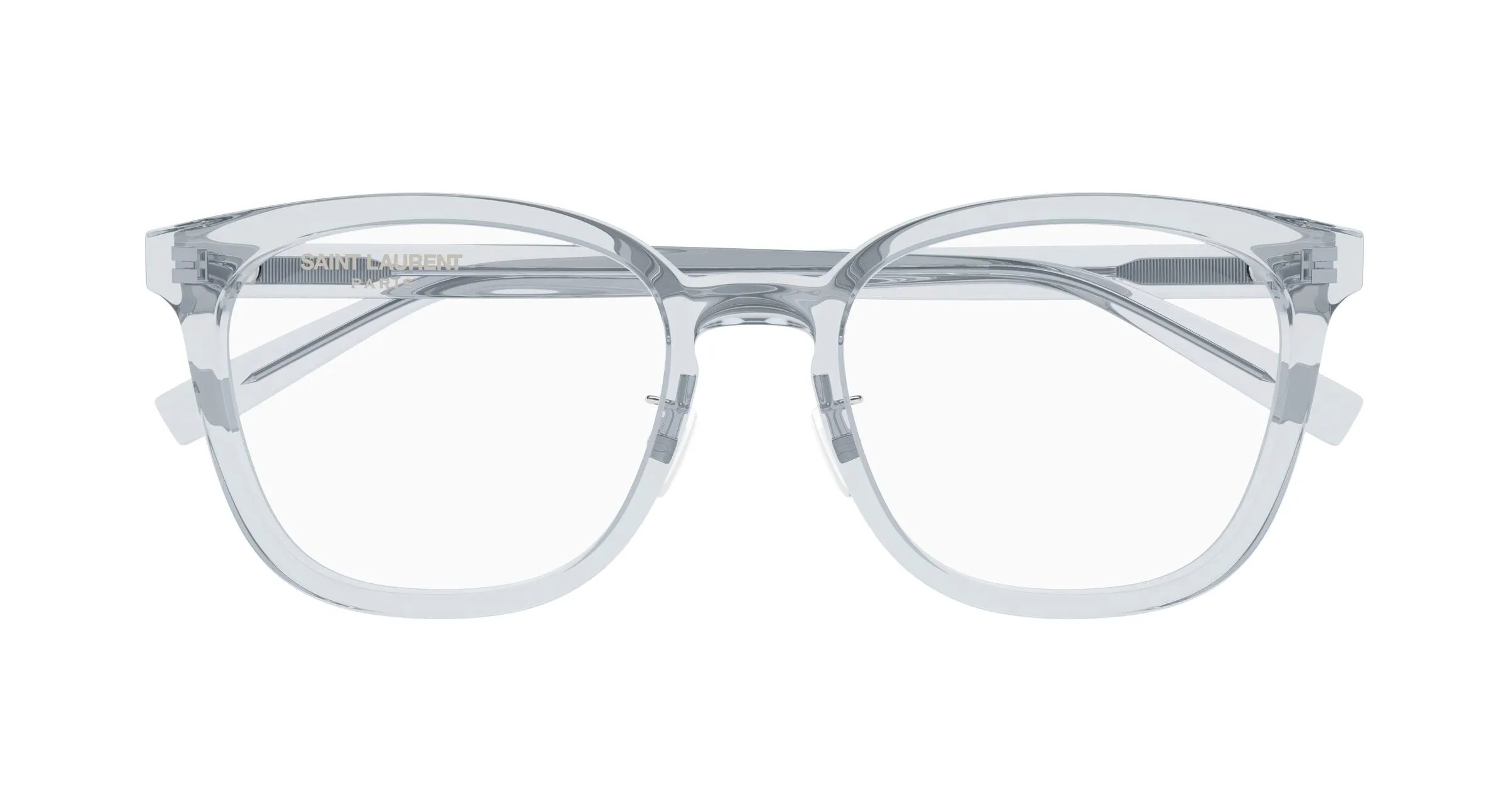 SAINT LAURENT SL 917/F 003 Montature da vista Acetato Grigio Trasparente Rotonda - immagine 2