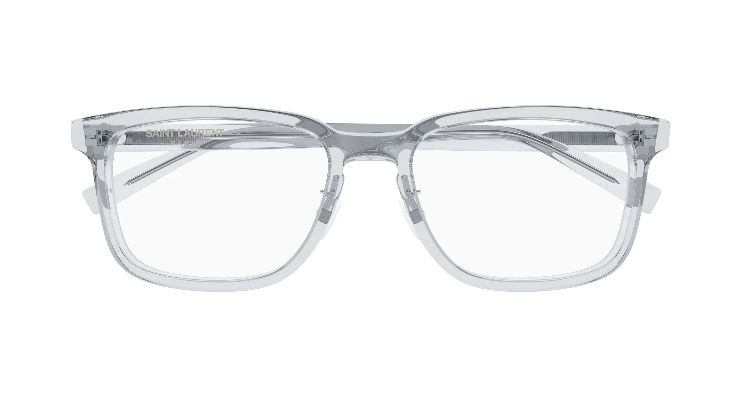SAINT LAURENT SL 916/F 003 Montature da vista Acetato Grigio Trasparente Squadrata - immagine 2