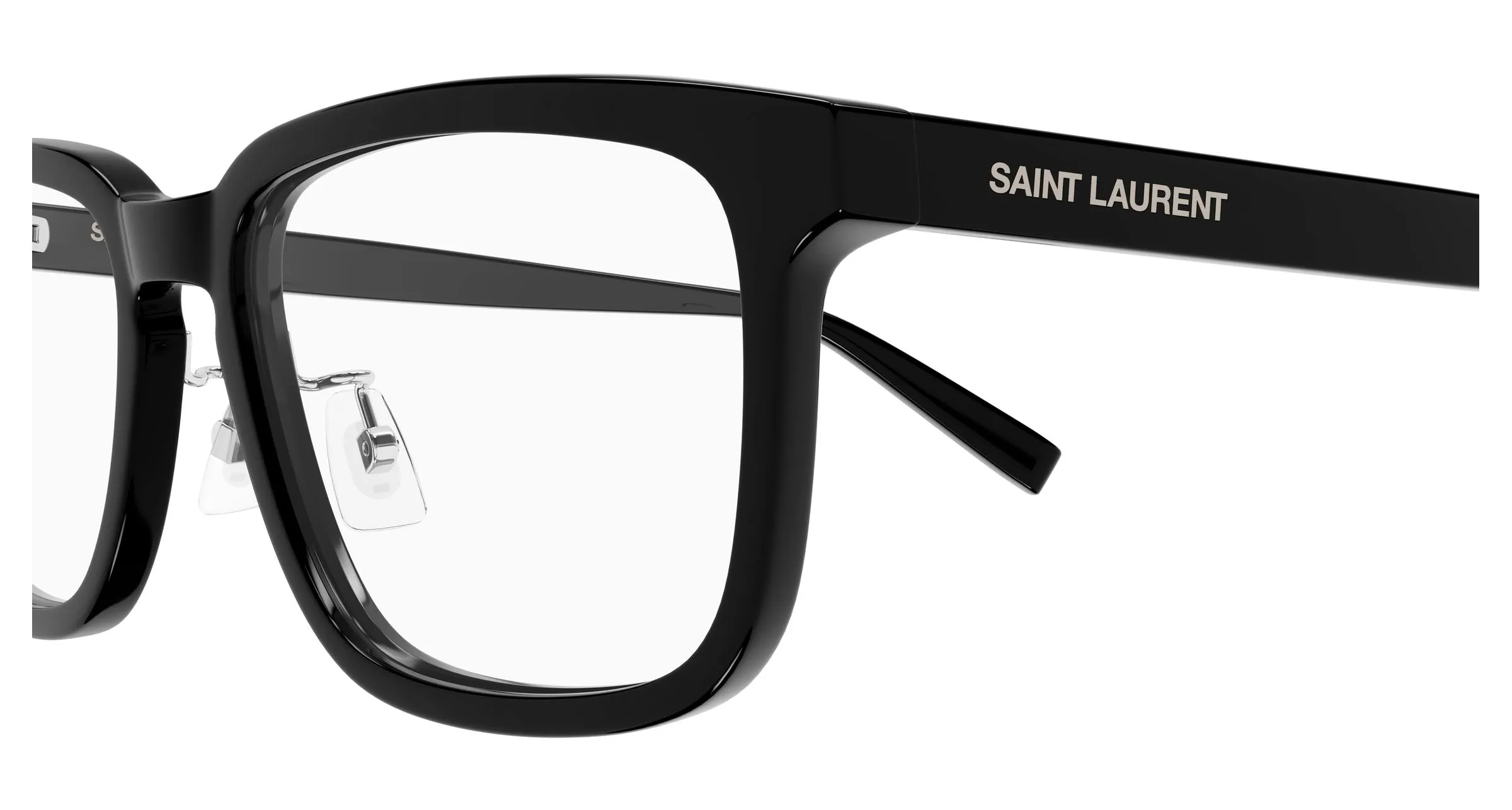 SAINT LAURENT SL 916/F 001 Montature da vista Acetato Nero Trasparente Squadrata - immagine 3