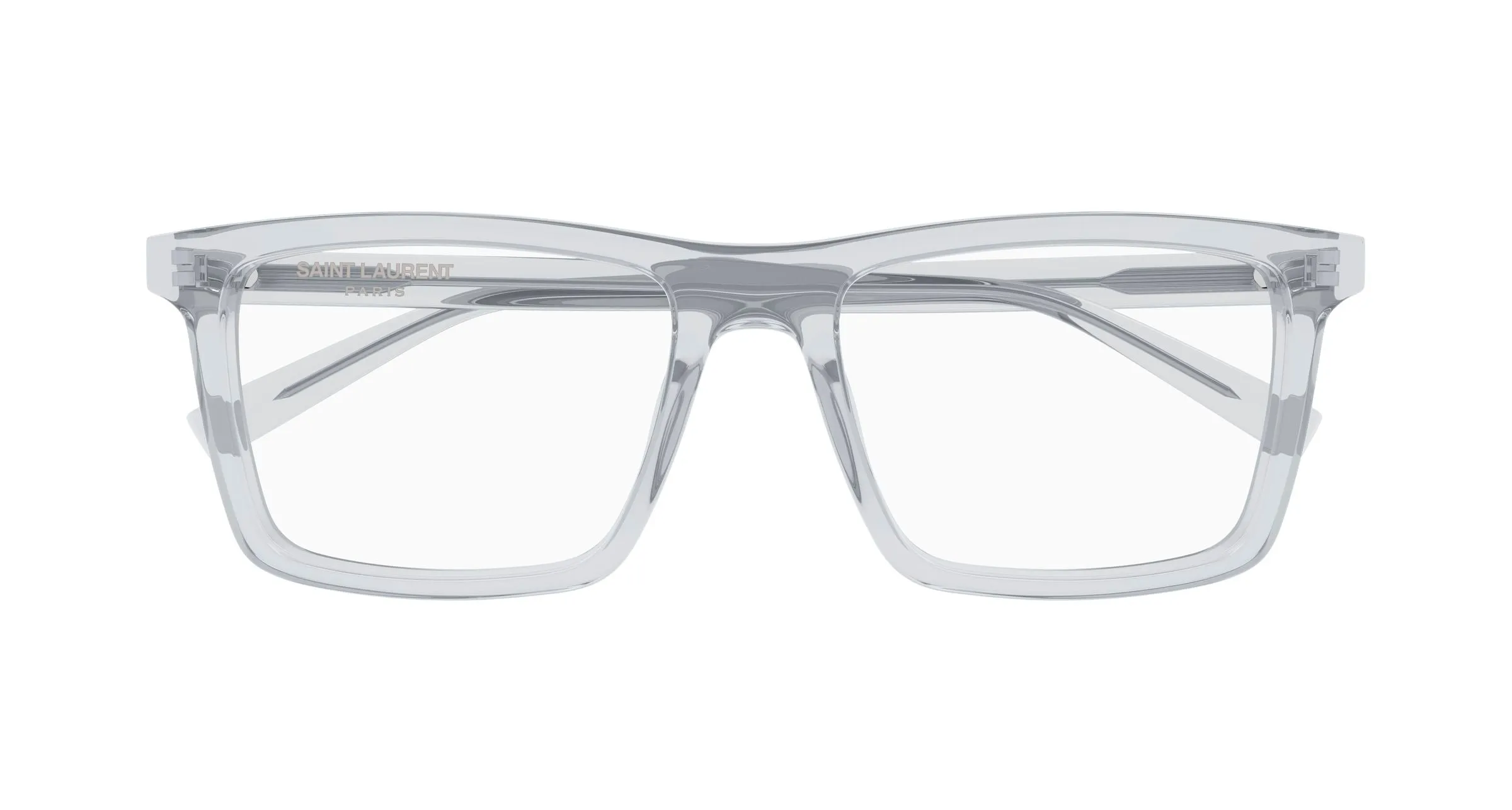 SAINT LAURENT SL 906/F 003 Montature da vista Acetato Grigio Trasparente Squadrata - immagine 2
