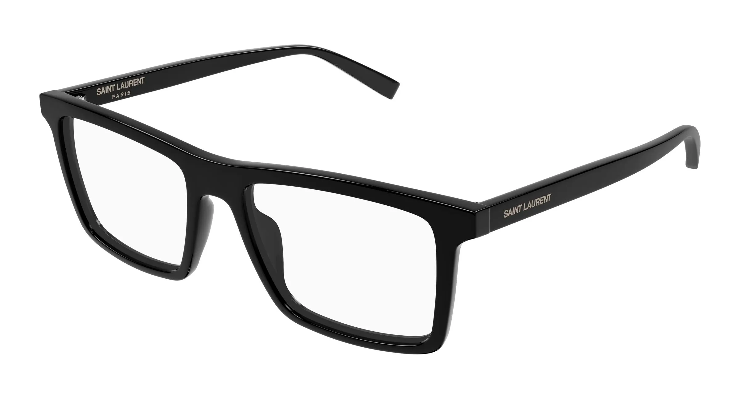 SAINT LAURENT SL 906/F 001 Montature da vista Acetato Nero Trasparente Squadrata - immagine 1