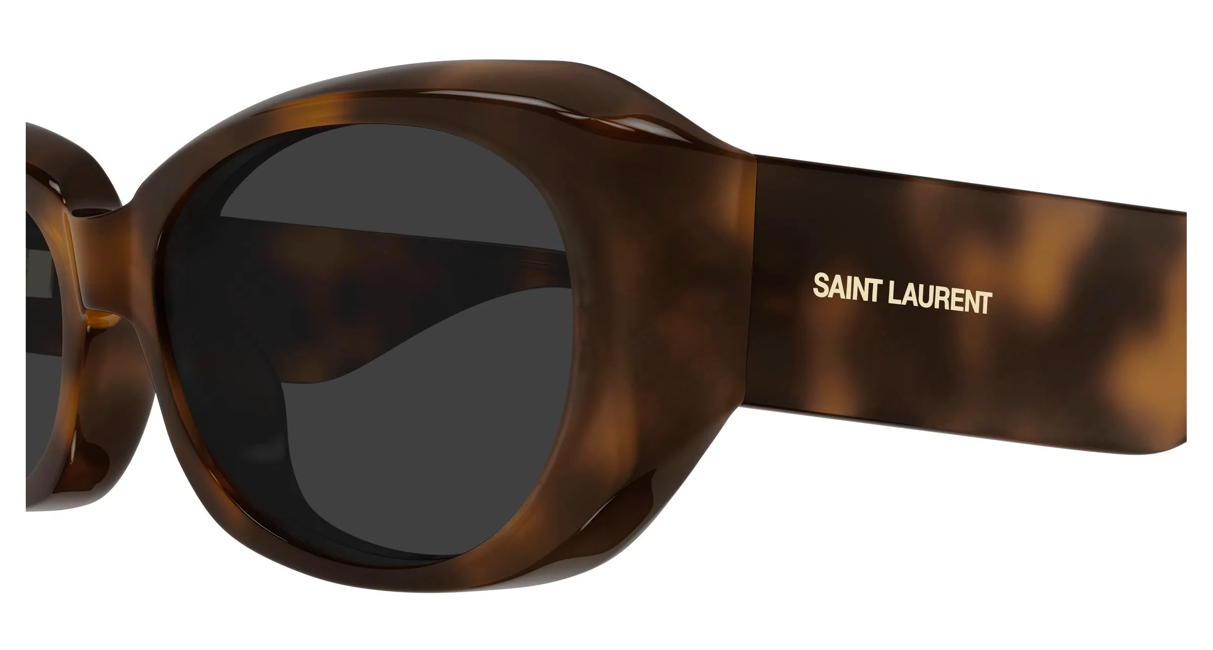 SAINT LAURENT SL 868/F 003 Occhiali da sole Bio-iniettato Havana Grigio Rotonda - immagine 3
