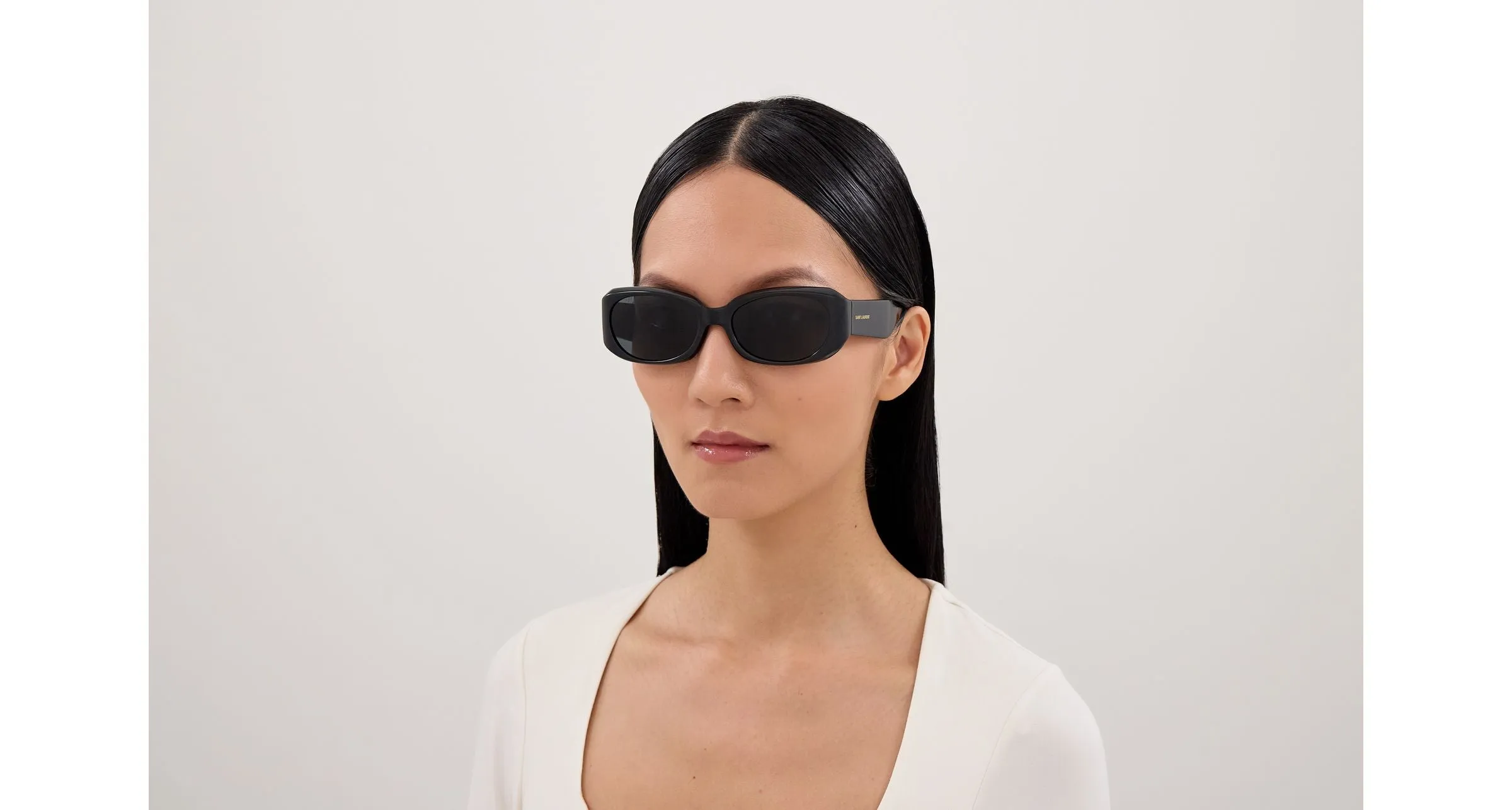 SAINT LAURENT SL 868/F 001 Occhiali da sole Bio-iniettato Nero Nero Rotonda - immagine 4