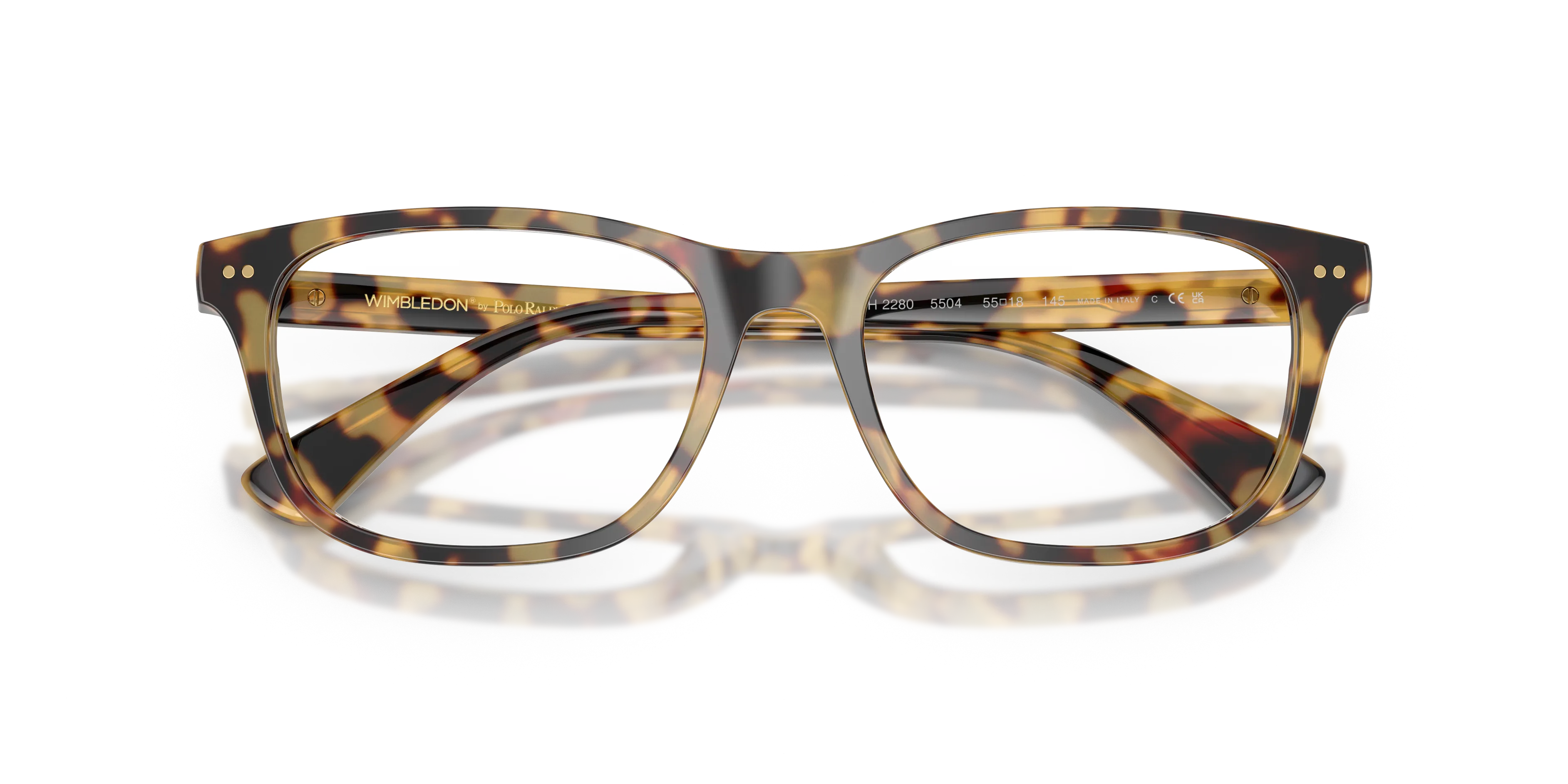 Polo Ralph Lauren PH2280 5504 Montature da vista Acetato Marrone Trasparente Squadrata Normale - immagine 2