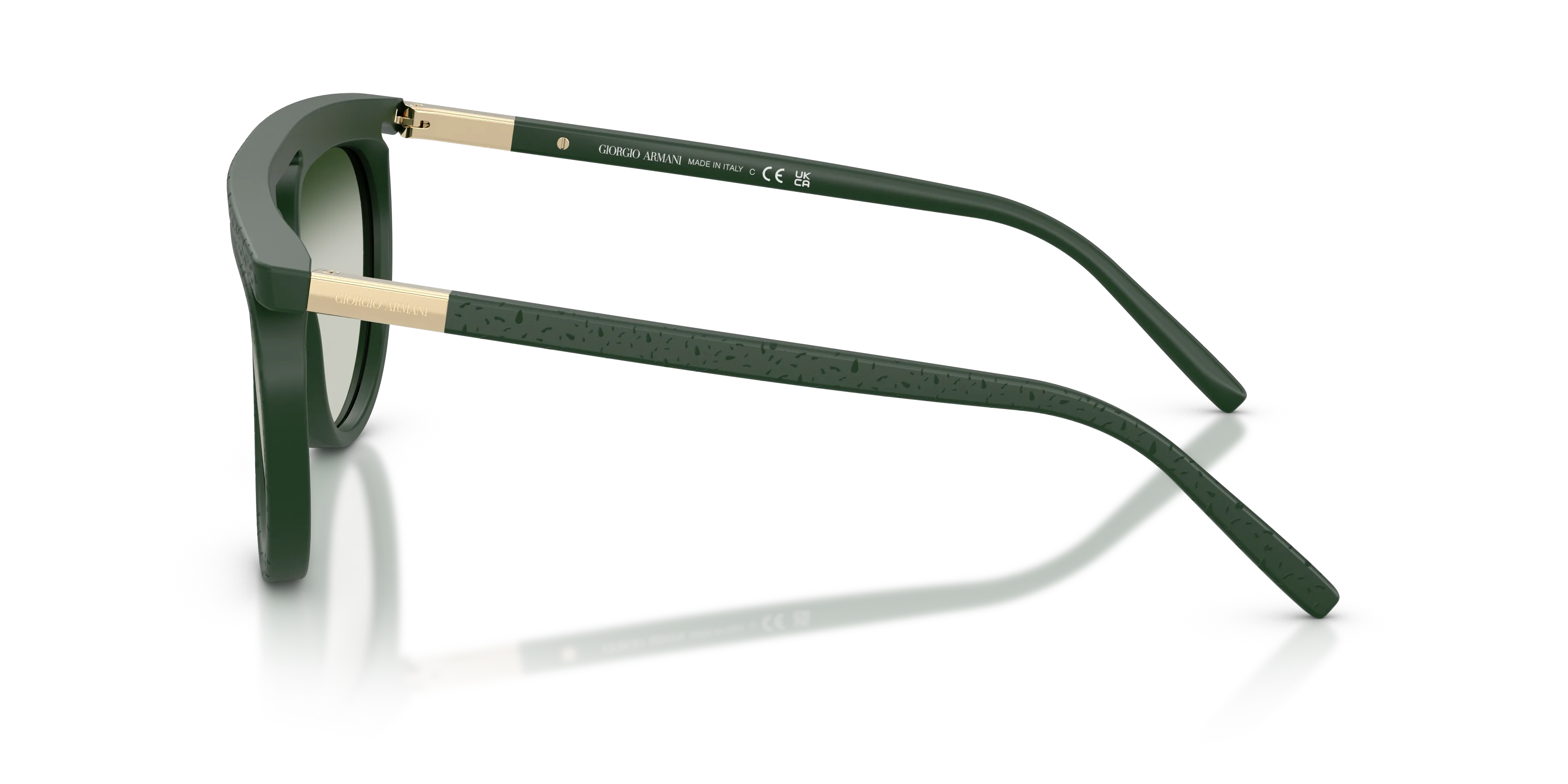 Giorgio Armani AR8262 64307Z Occhiali da sole Acetato Verde Grigio Pilot Normale Sfumato - immagine 4