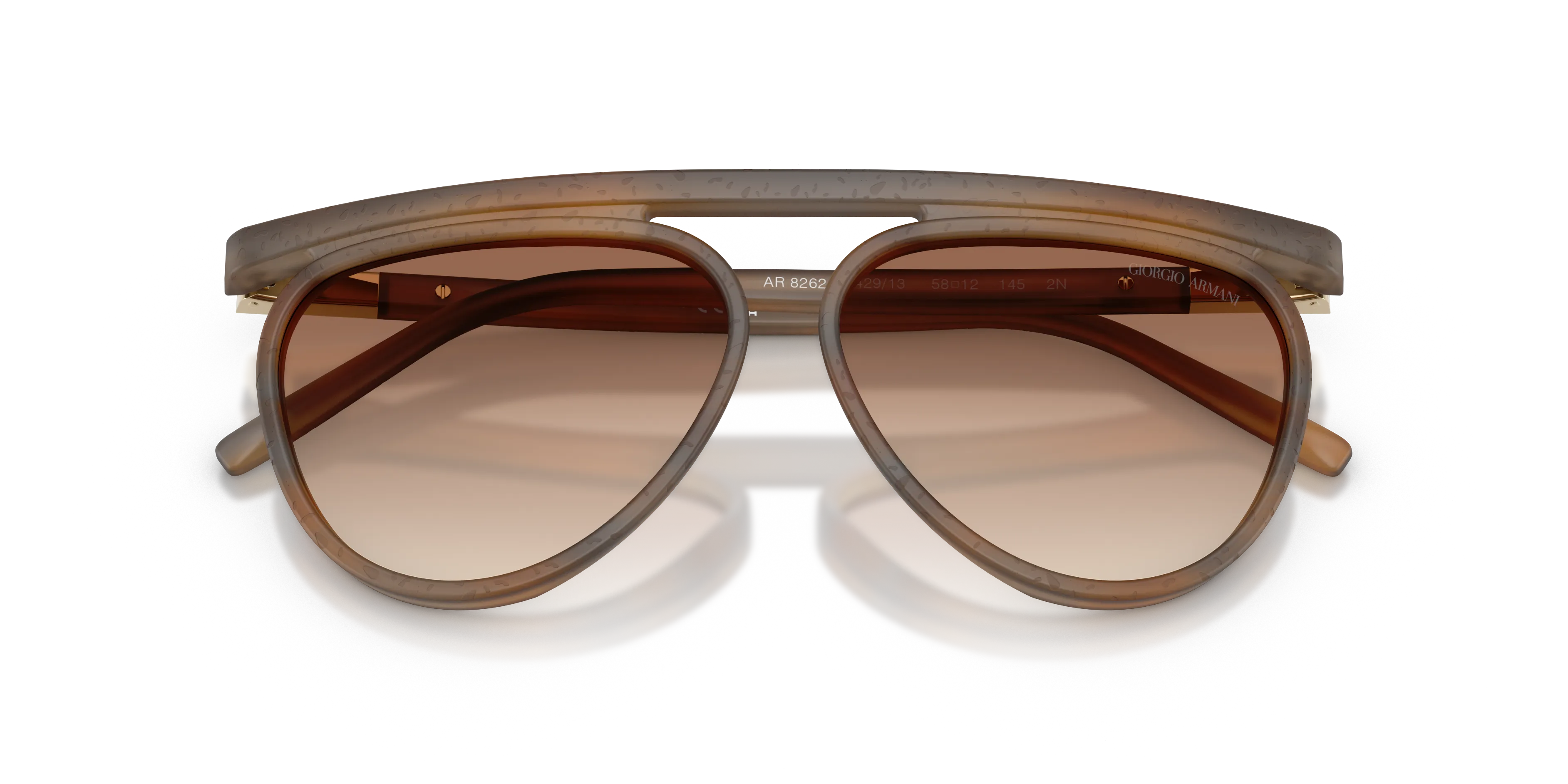 Giorgio Armani AR8262 642913 Occhiali da sole Acetato Marrone Marrone Pilot Normale Sfumato - immagine 2