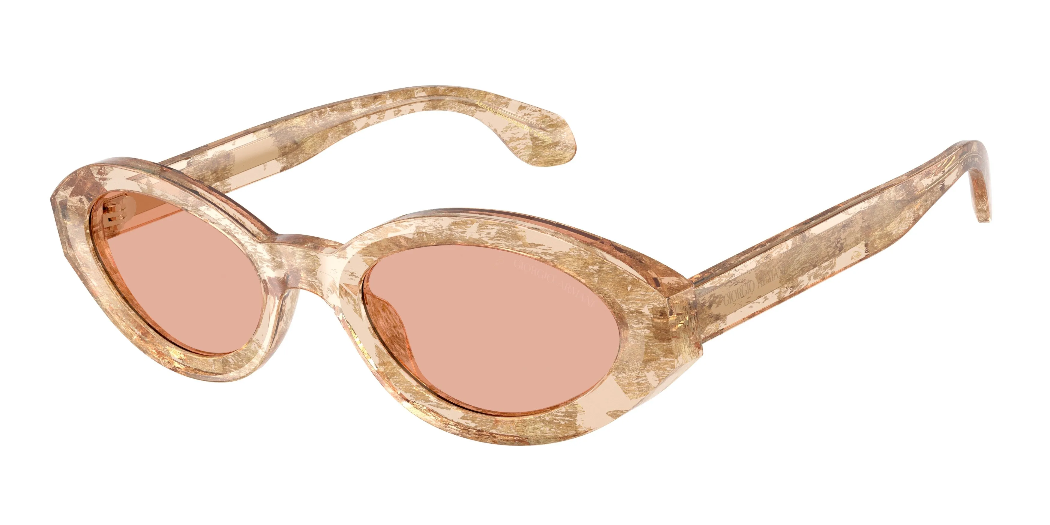 Giorgio Armani AR8249 63914B Occhiali da sole Acetato Oro Rosa Rotonda Normale - immagine 1