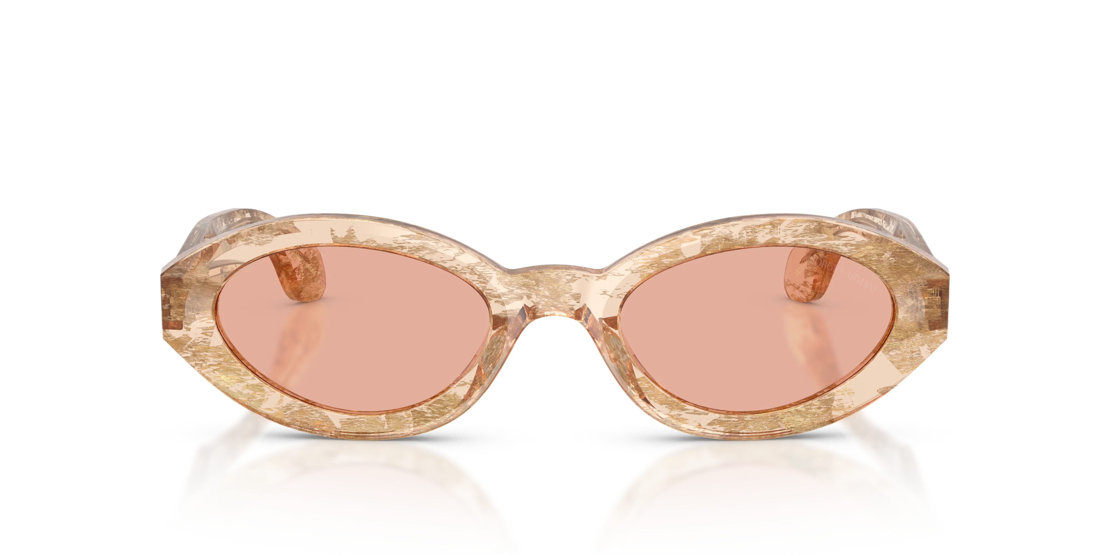 Giorgio Armani AR8249 63914B Occhiali da sole Acetato Oro Rosa Rotonda Normale - immagine 3