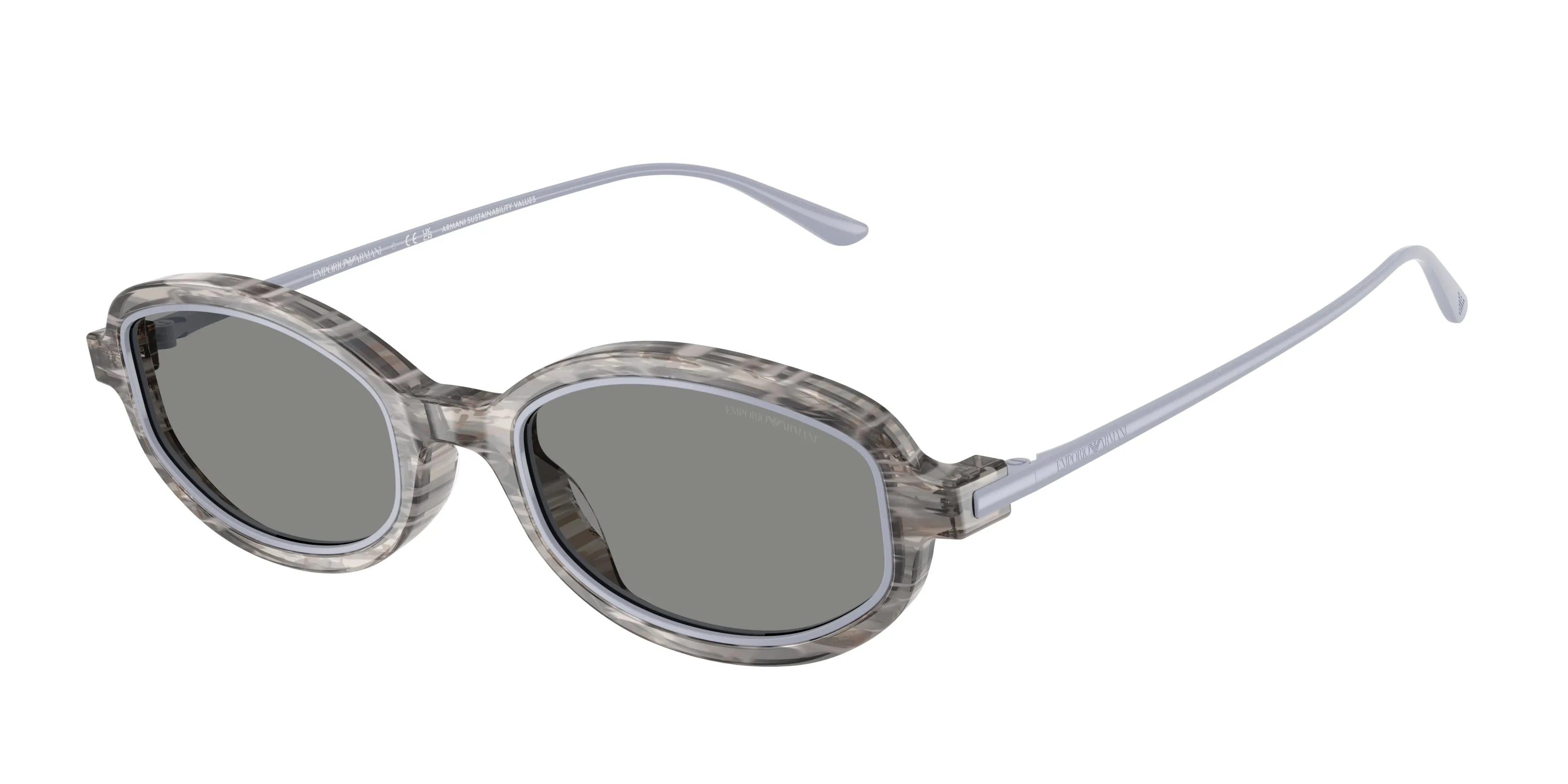 Emporio Armani EA4276U 642787 Occhiali da sole Acetato Grigio Grigio Geometrica Normale - immagine 1