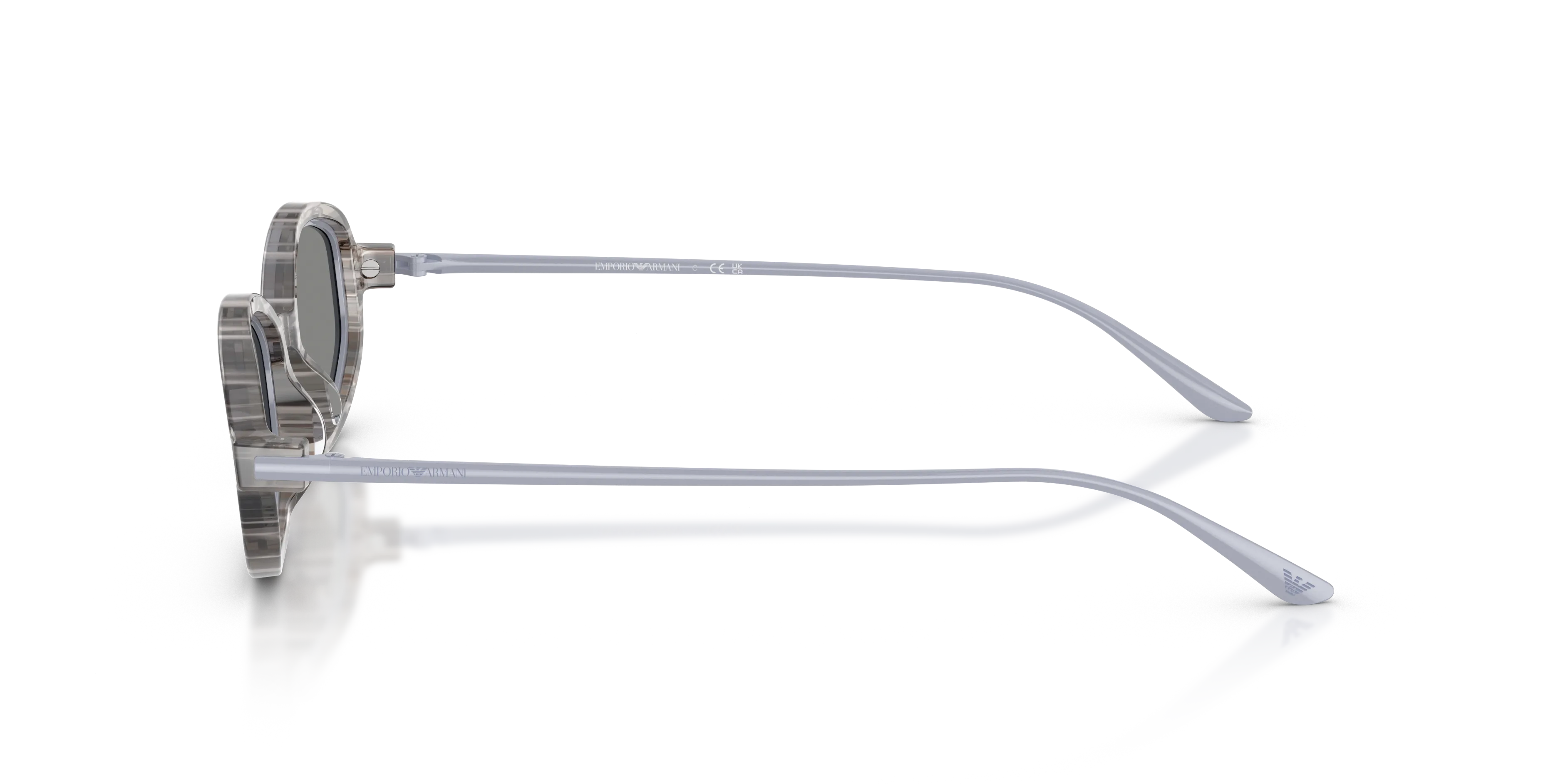 Emporio Armani EA4276U 642787 Occhiali da sole Acetato Grigio Grigio Geometrica Normale - immagine 4