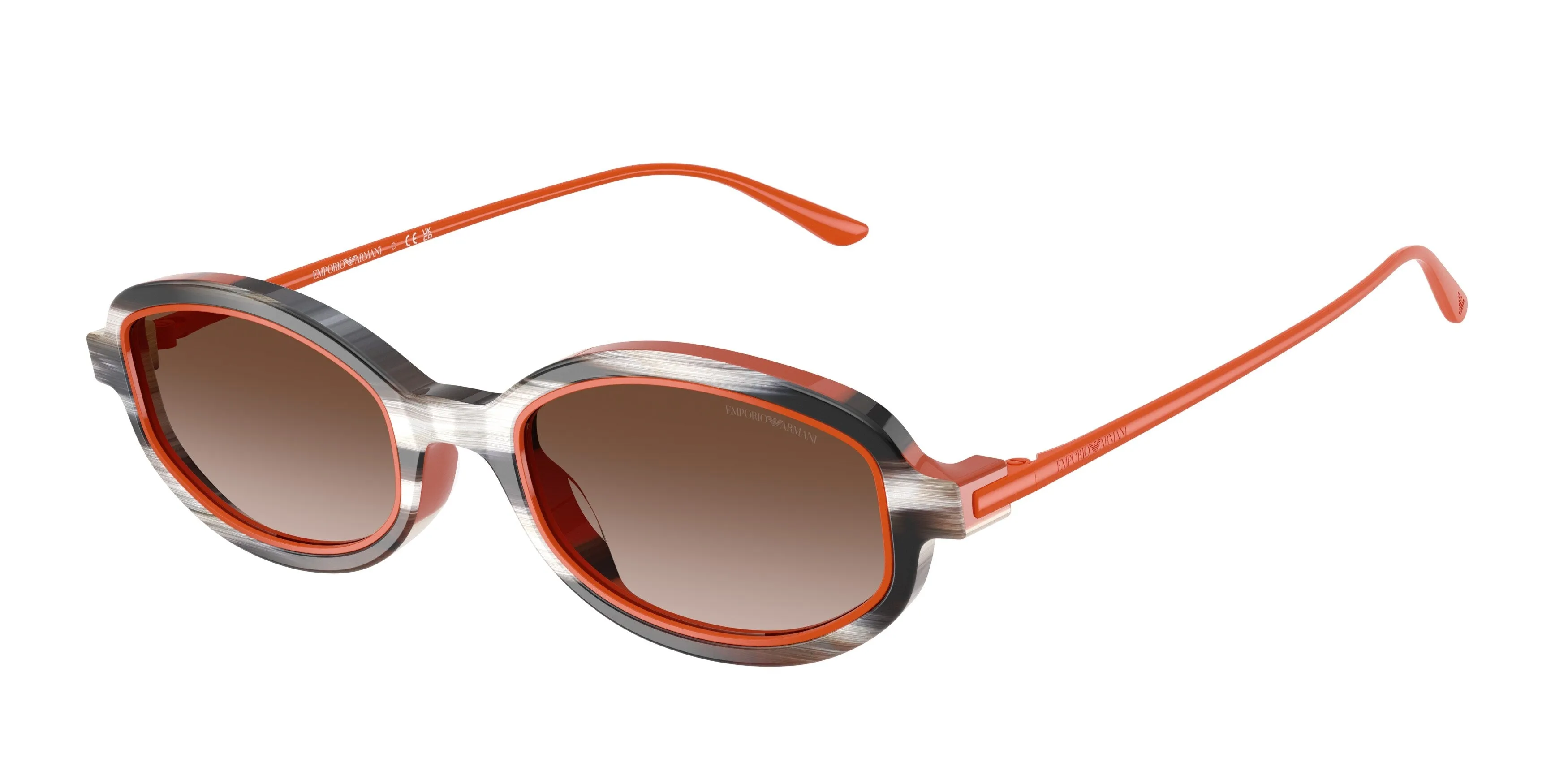 Emporio Armani EA4276U 642613 Occhiali da sole Acetato Multi-colore Marrone Geometrica Normale Sfumato - immagine 1