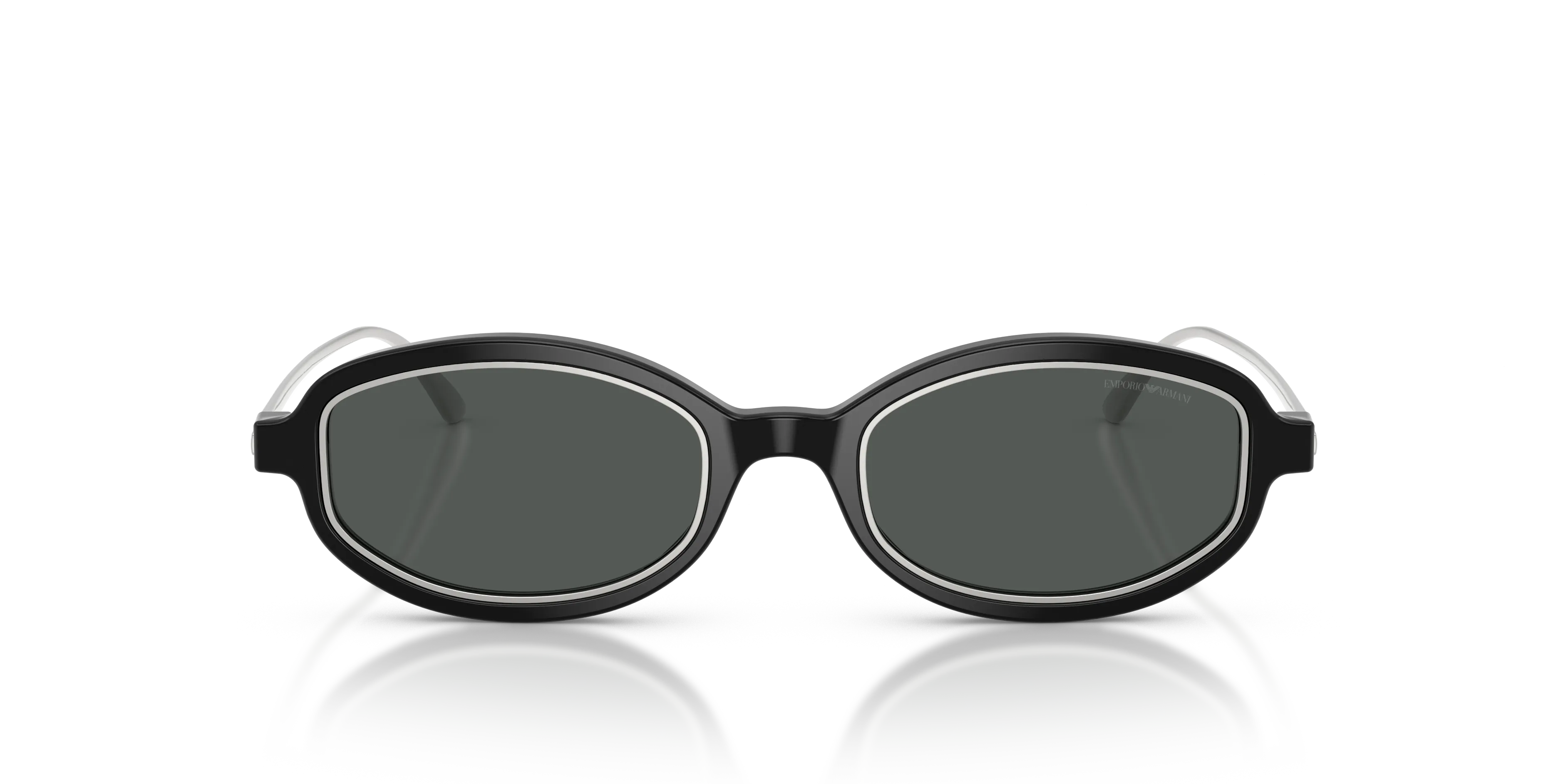 Emporio Armani EA4276U 501787 Occhiali da sole Acetato Nero Grigio Geometrica Normale - immagine 3