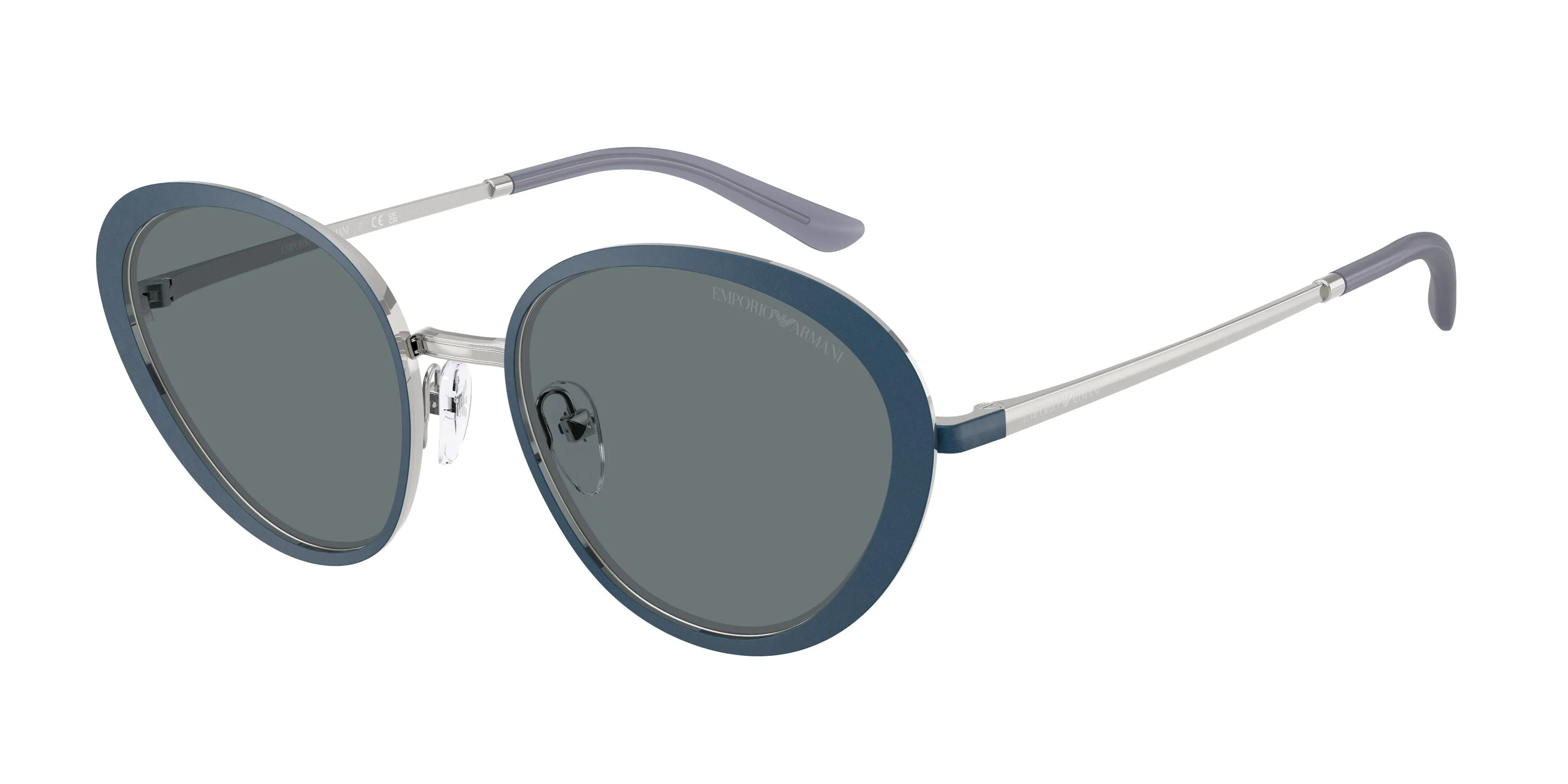 Emporio Armani EA2177 344280 Occhiali da sole Metallo Blu Blu Geometrica Normale - immagine 1