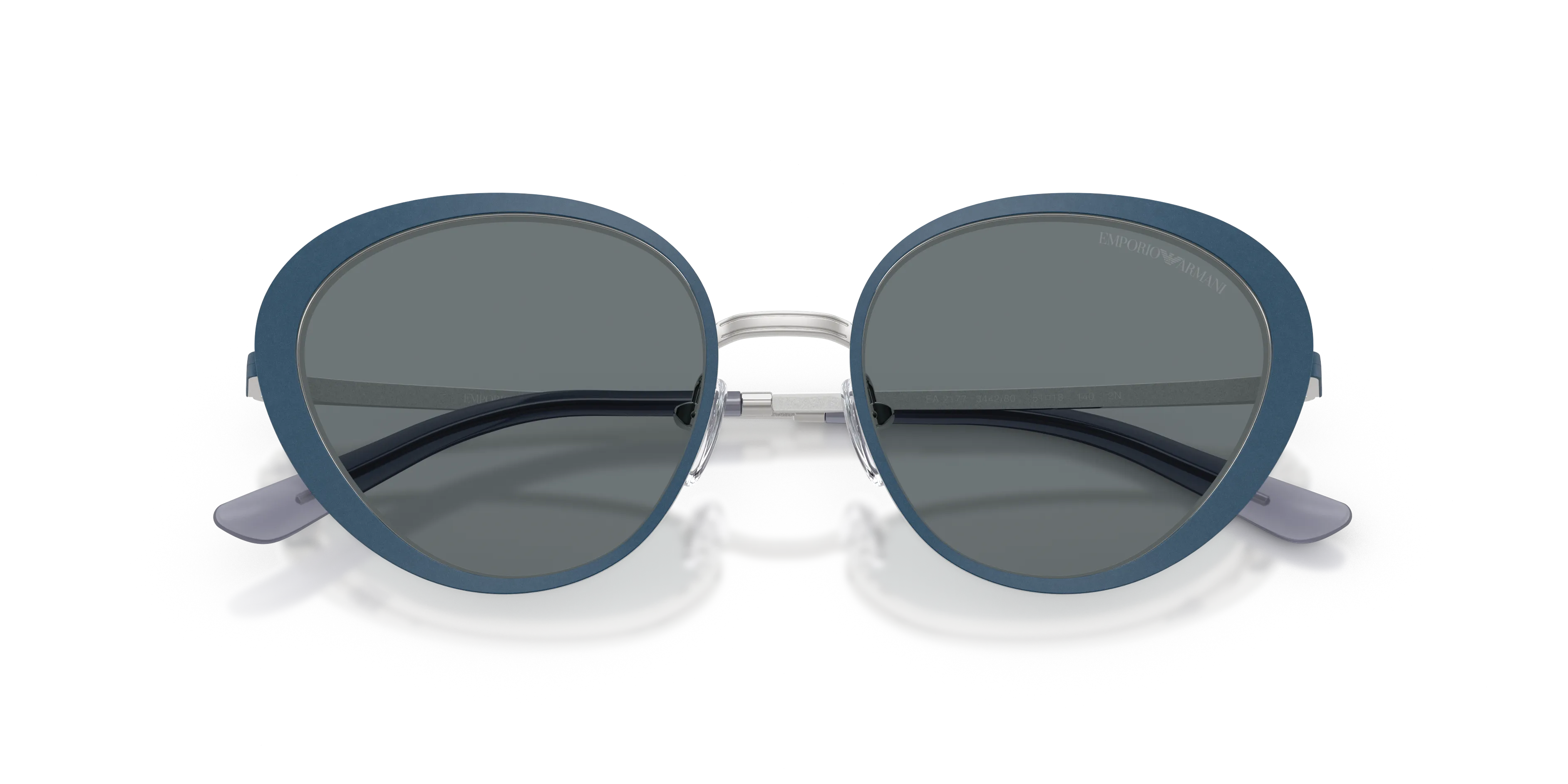 Emporio Armani EA2177 344280 Occhiali da sole Metallo Blu Blu Geometrica Normale - immagine 2