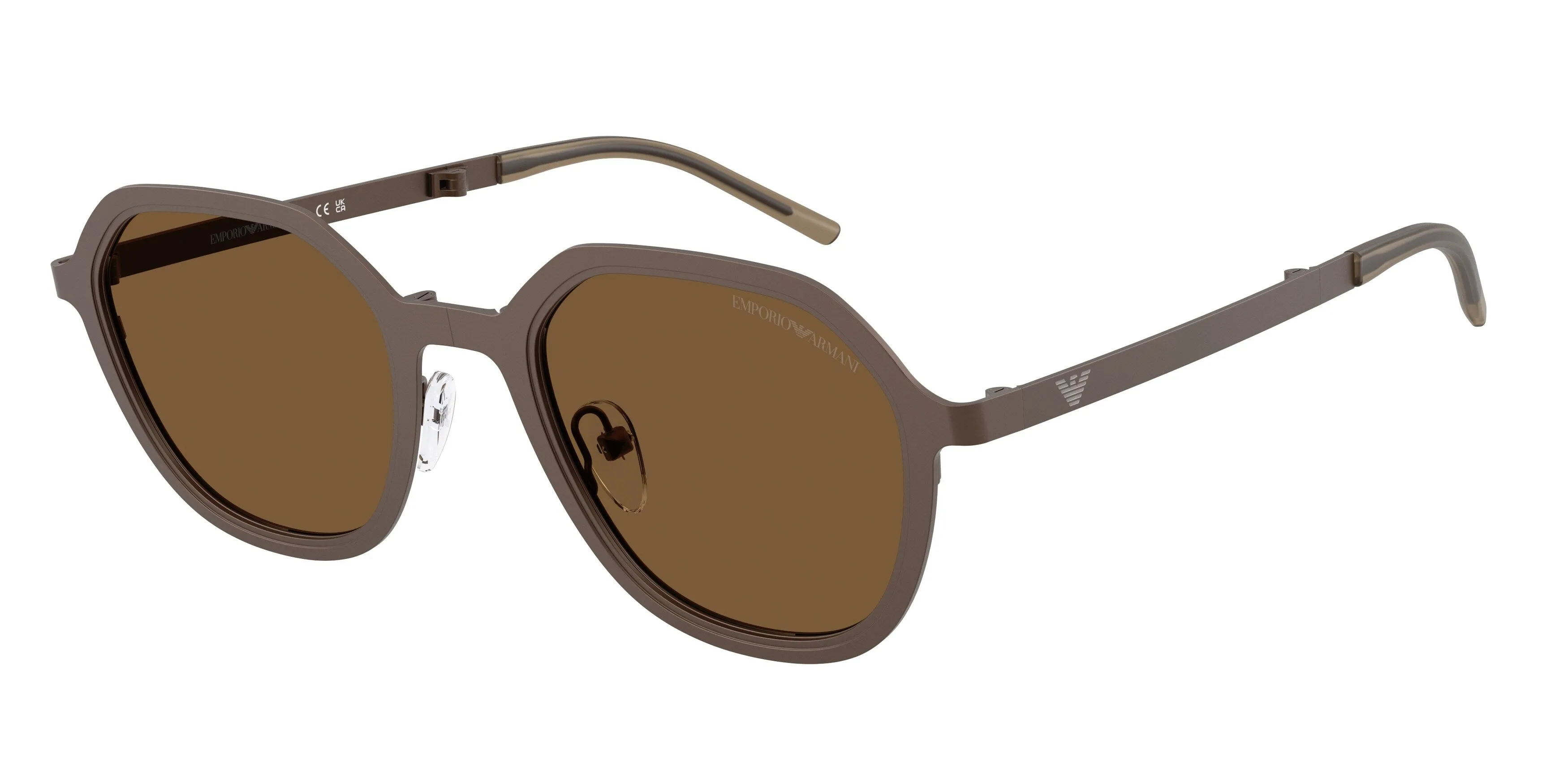 Emporio Armani EA2176 300693 Occhiali da sole Metallo Bronzo Marrone Geometrica Normale - immagine 1