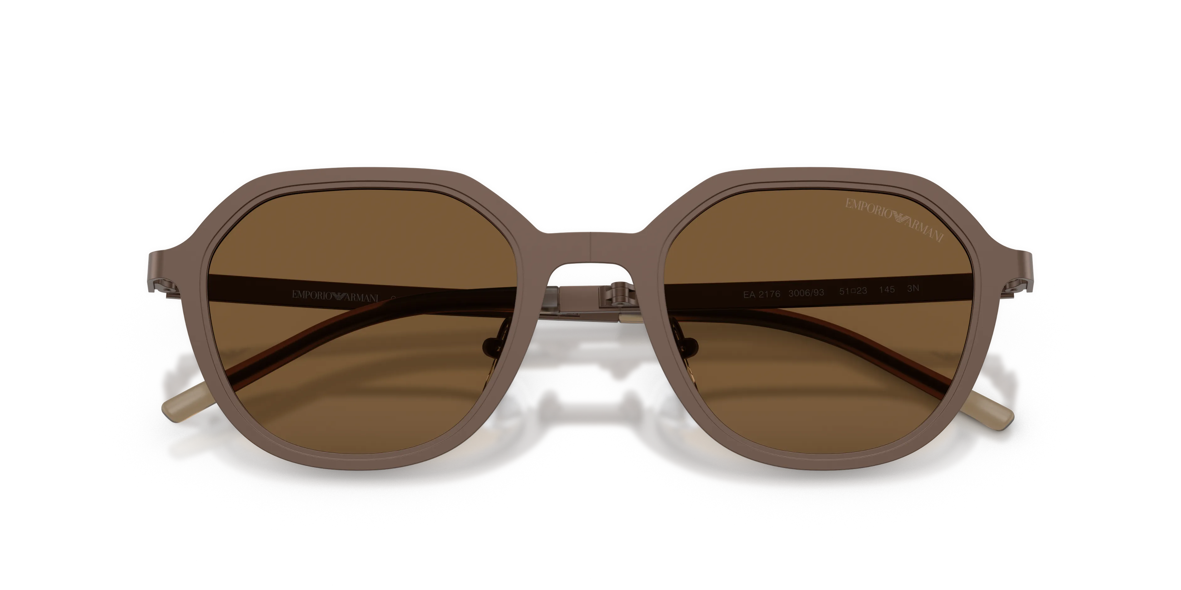 Emporio Armani EA2176 300693 Occhiali da sole Metallo Bronzo Marrone Geometrica Normale - immagine 2